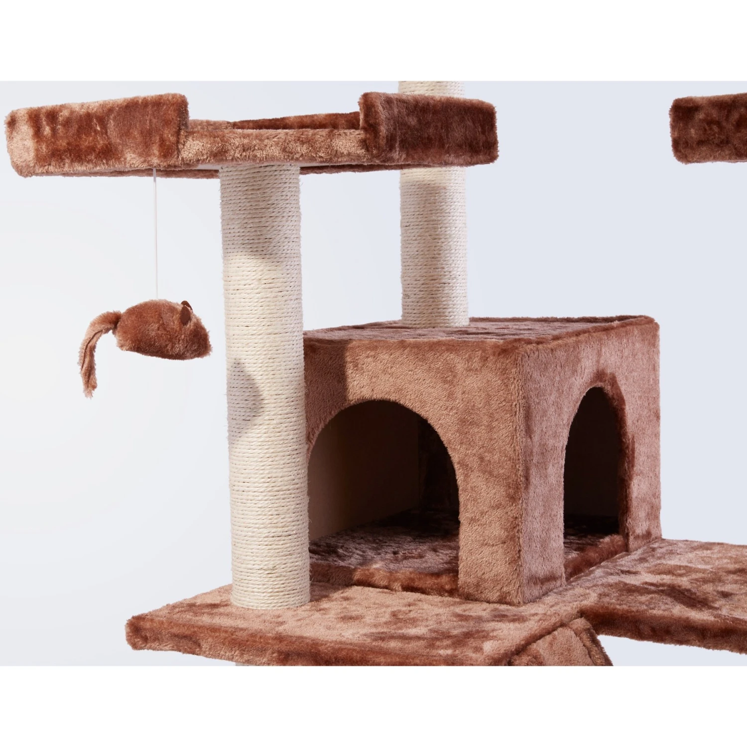 Frisco 72-in Large Base Faux Fur Cat Tree & Condo
