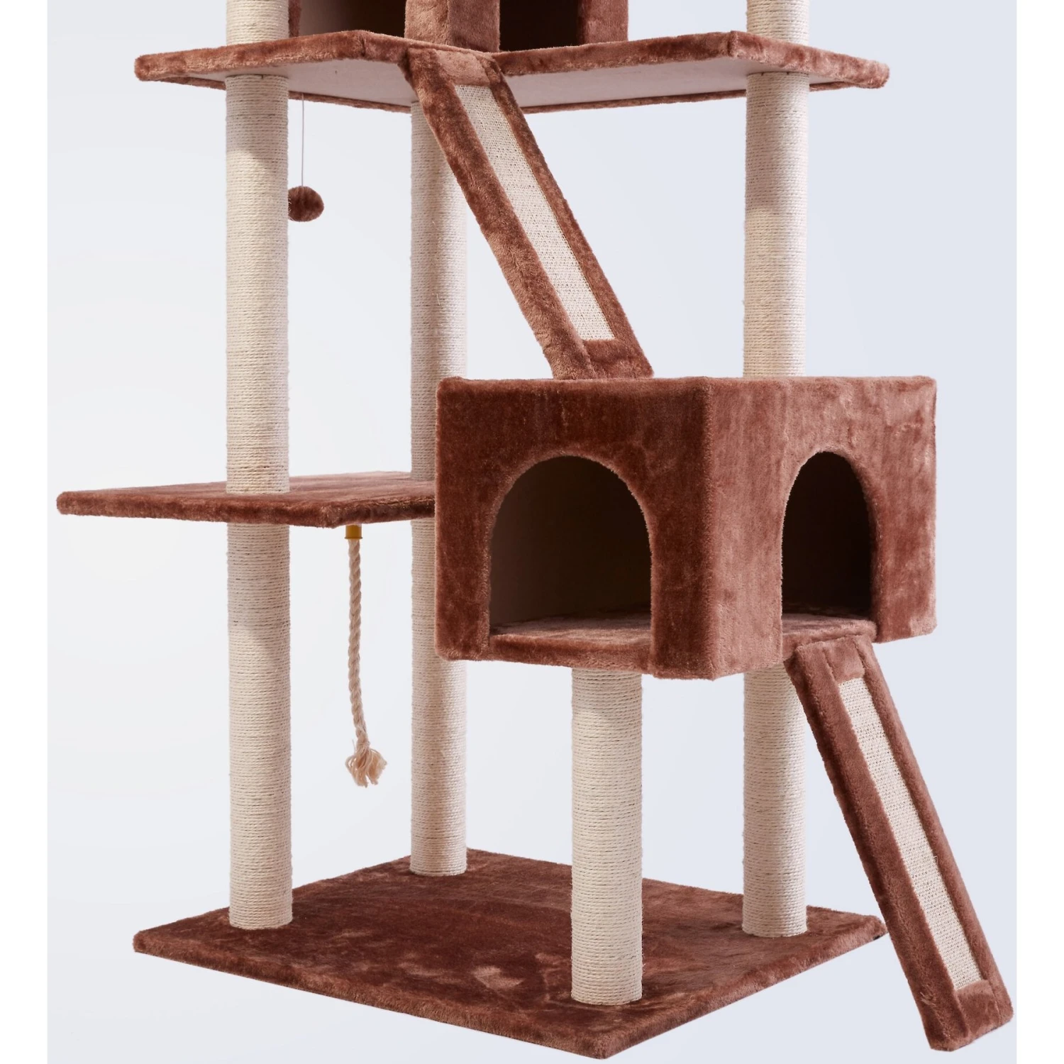 Frisco 72-in Large Base Faux Fur Cat Tree & Condo