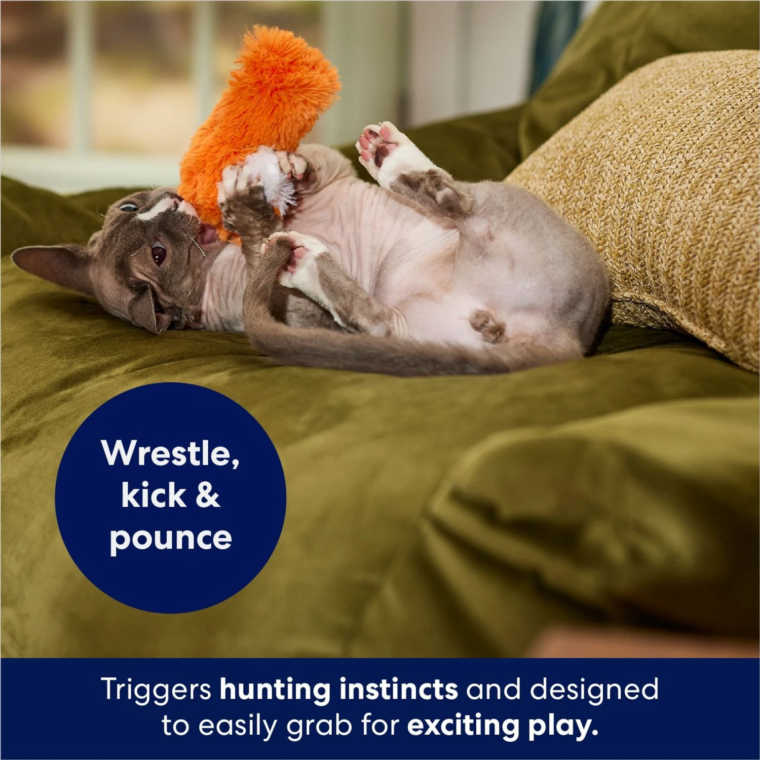 Frisco Plush Kicker Cat Toy