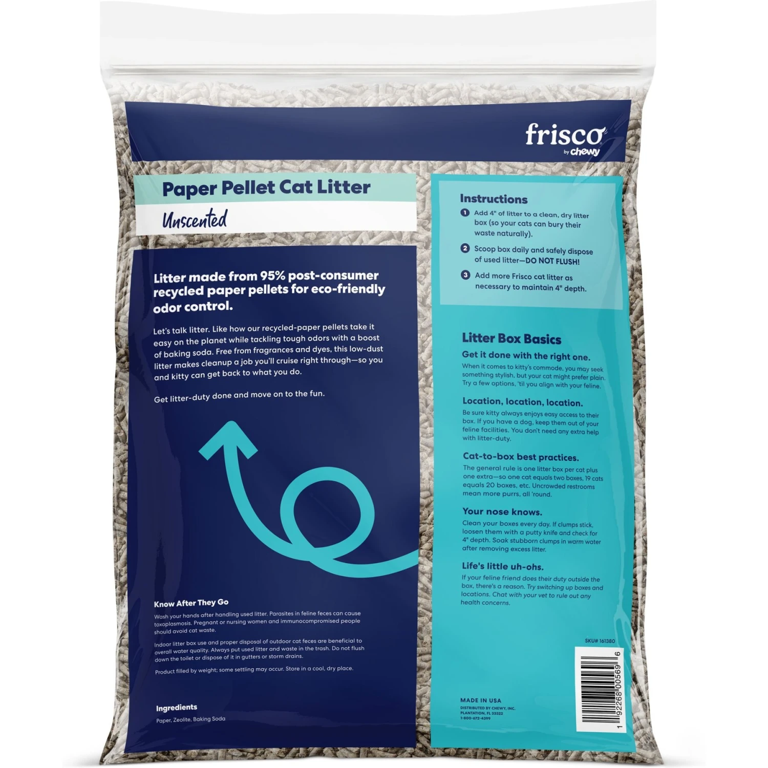 Frisco Unscented Non-Clumping Recycled Paper Cat Litter