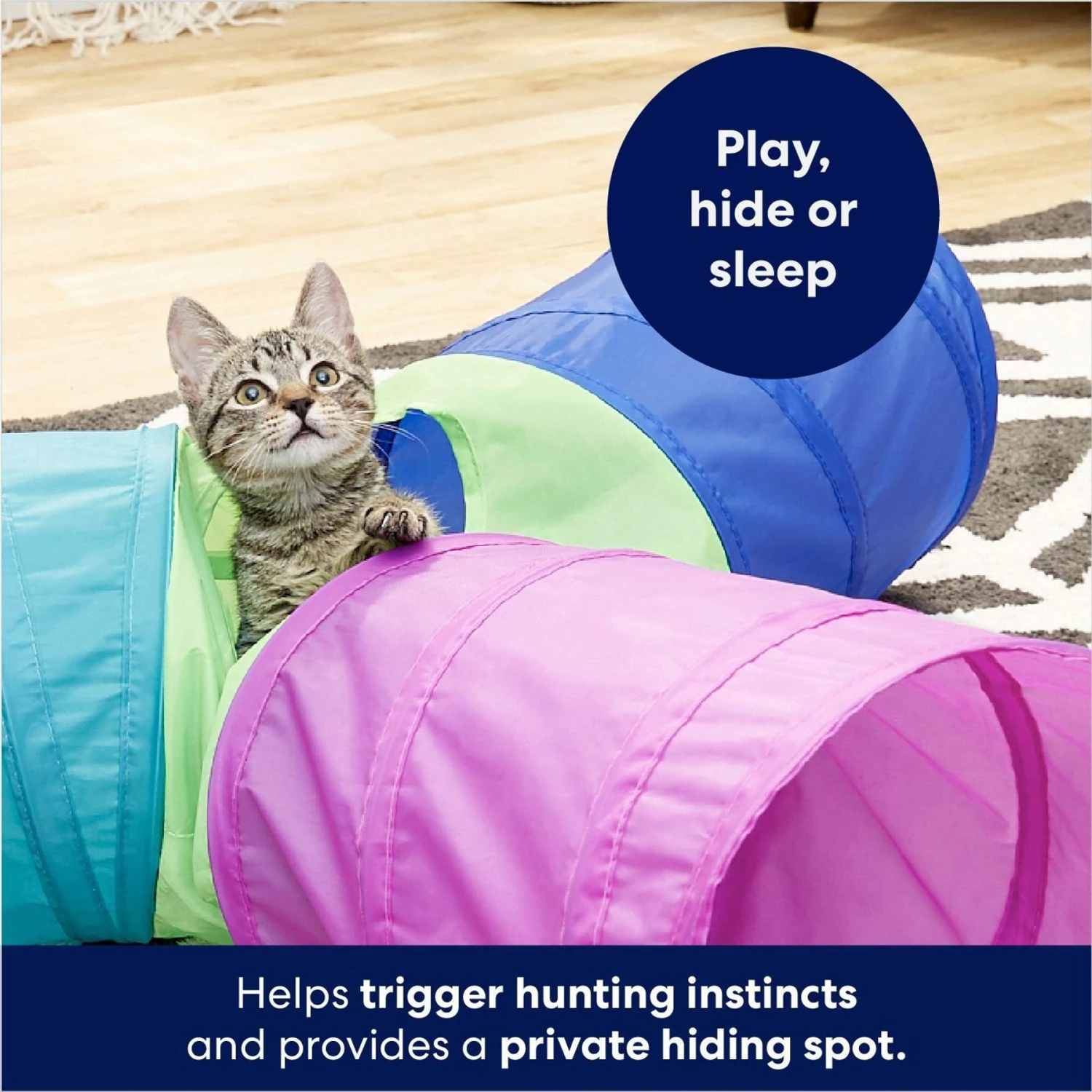 Frisco Foldable Play Tri-Tunnel Cat Toy