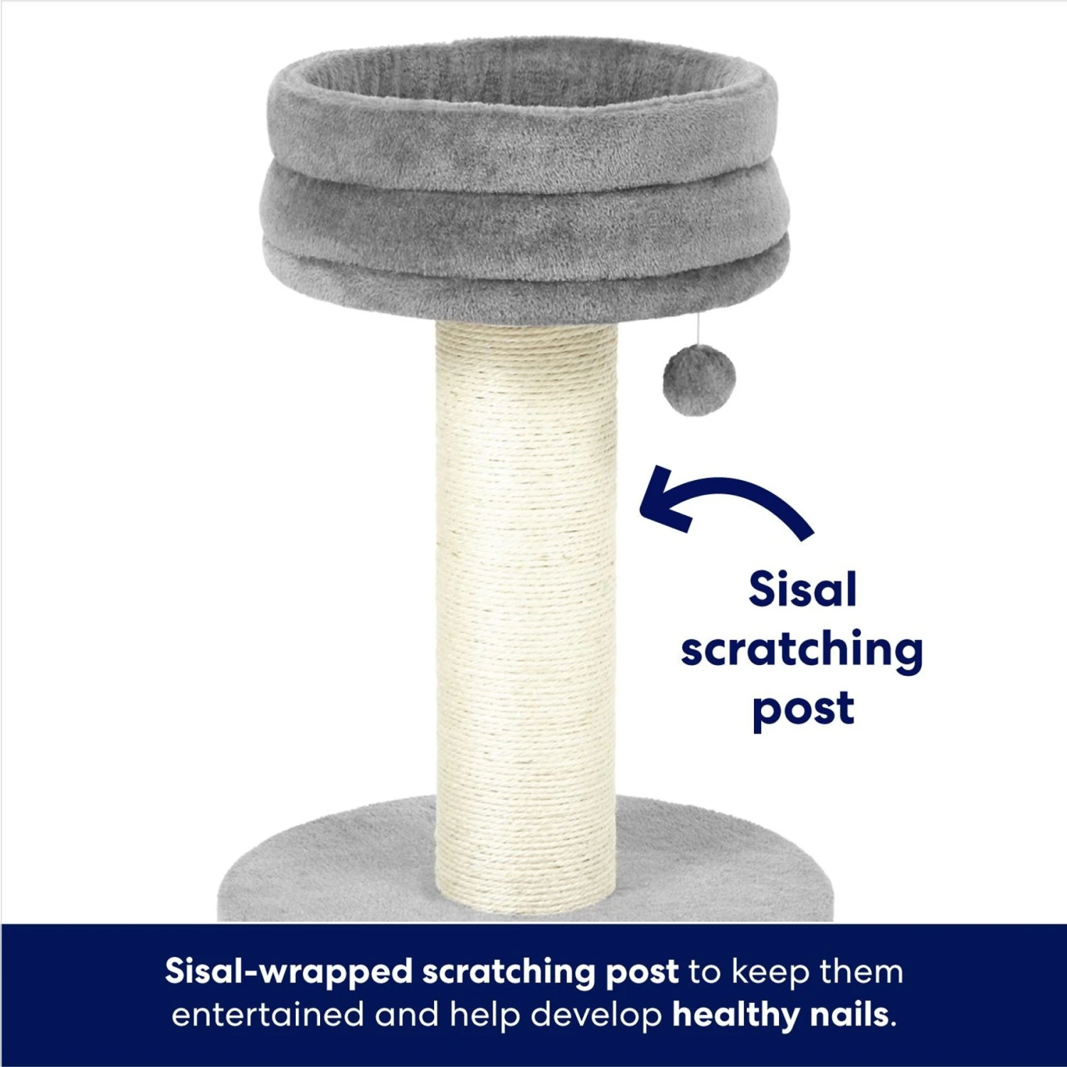 Frisco 24.8-in Heavy Duty Faux Fur Cat Tree