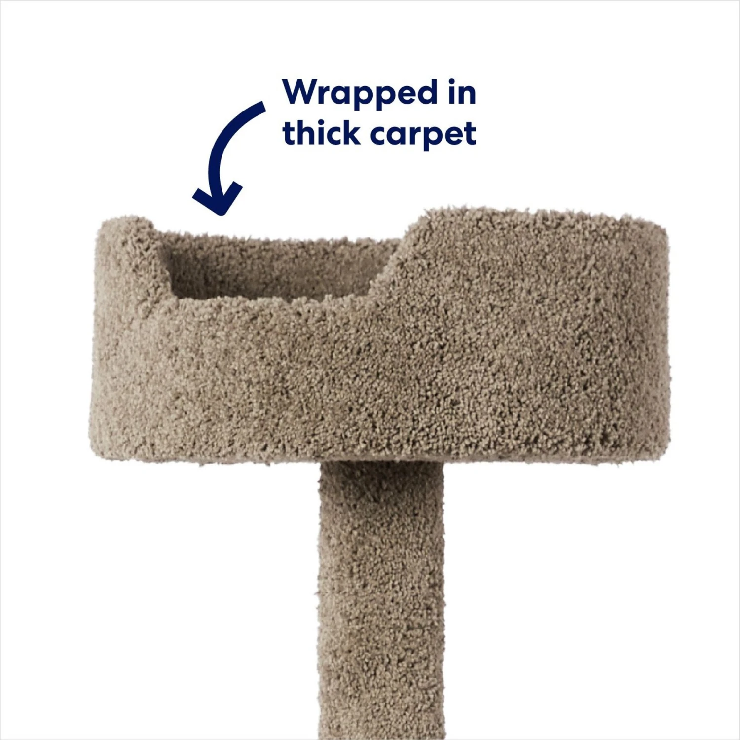 Frisco 65-in Real Carpet Wooden Cat Tree