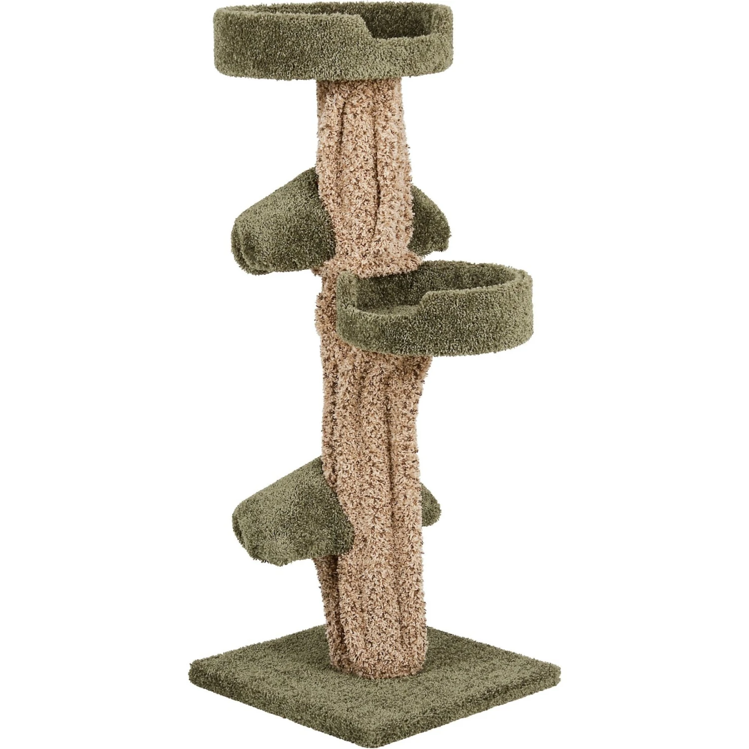 Frisco 49-in Tree-Shaped Real Carpet Wooden Cat Tree