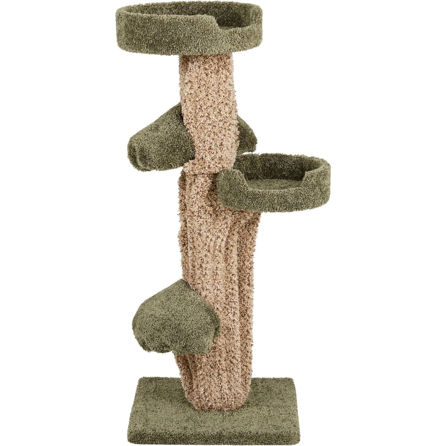 Frisco 49-in Tree-Shaped Real Carpet Wooden Cat Tree