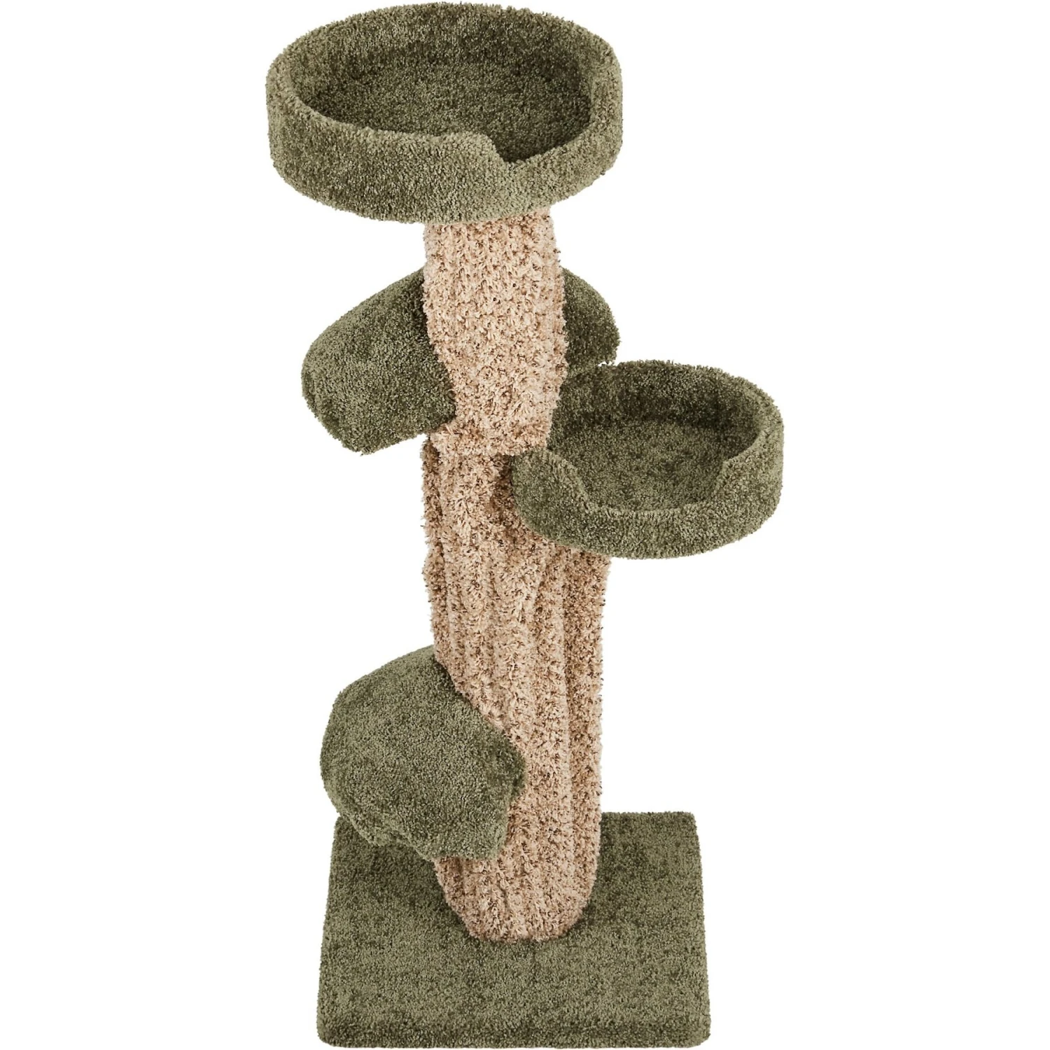Frisco 49-in Tree-Shaped Real Carpet Wooden Cat Tree