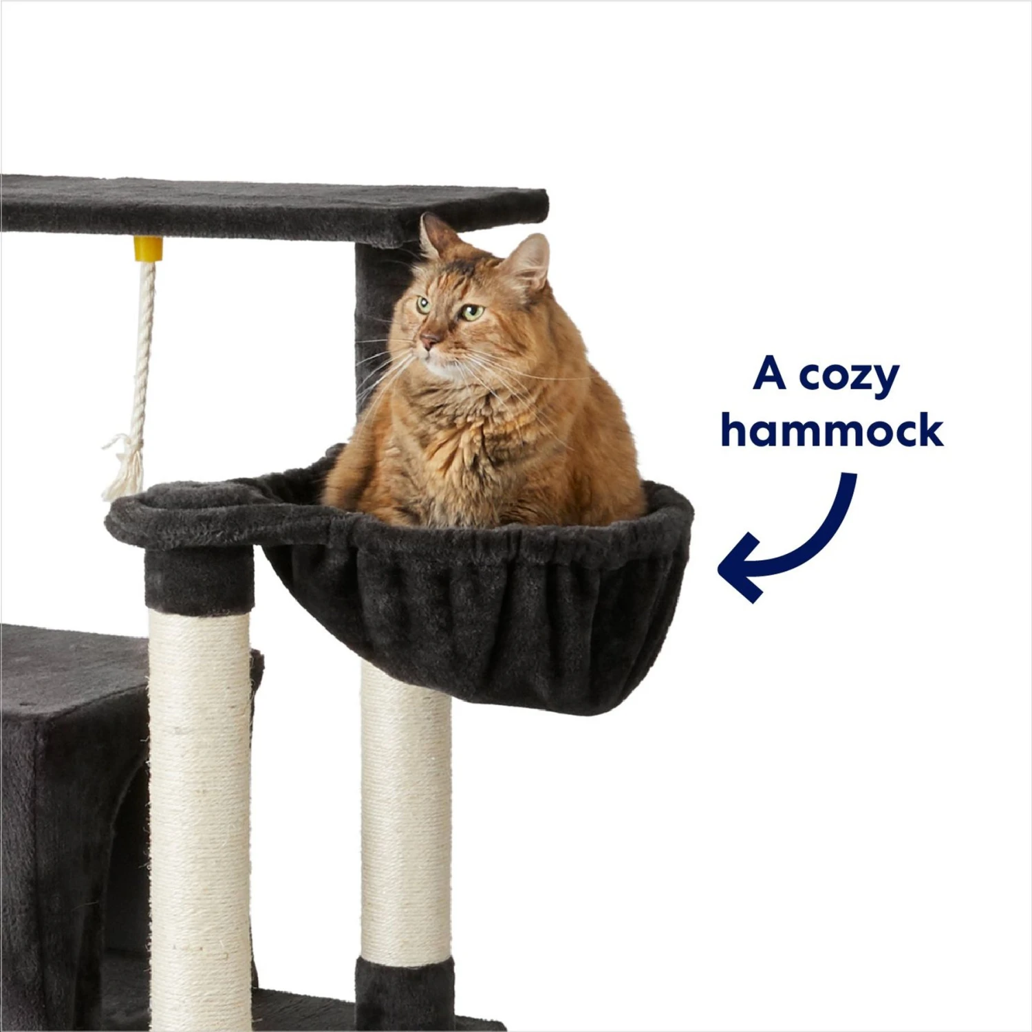 Frisco 66-in Cat Tree with Bed, Condo, Lounge Basket & Top Perch