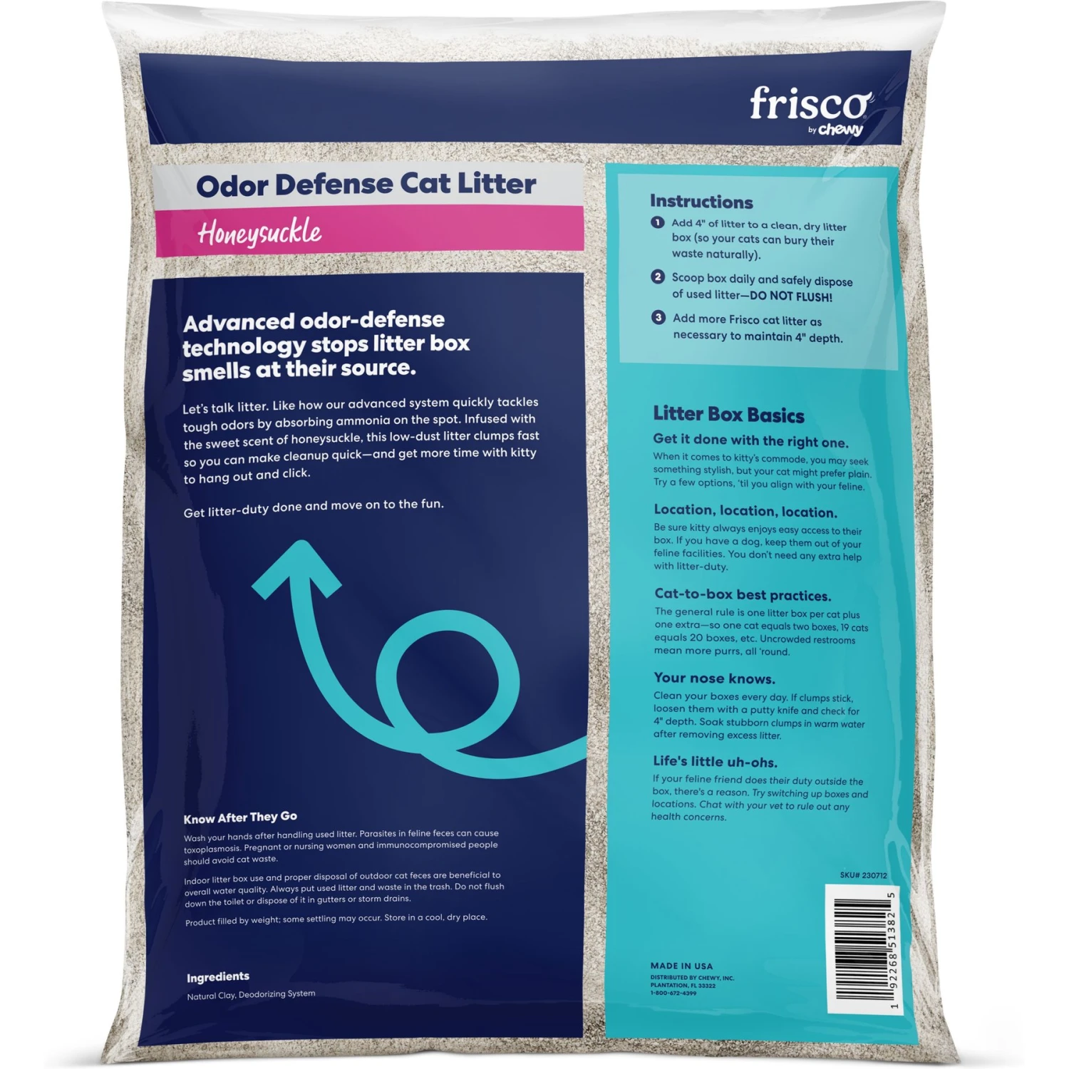 Frisco Odor Defense Honeysuckle Scented Clumping Clay Cat Litter