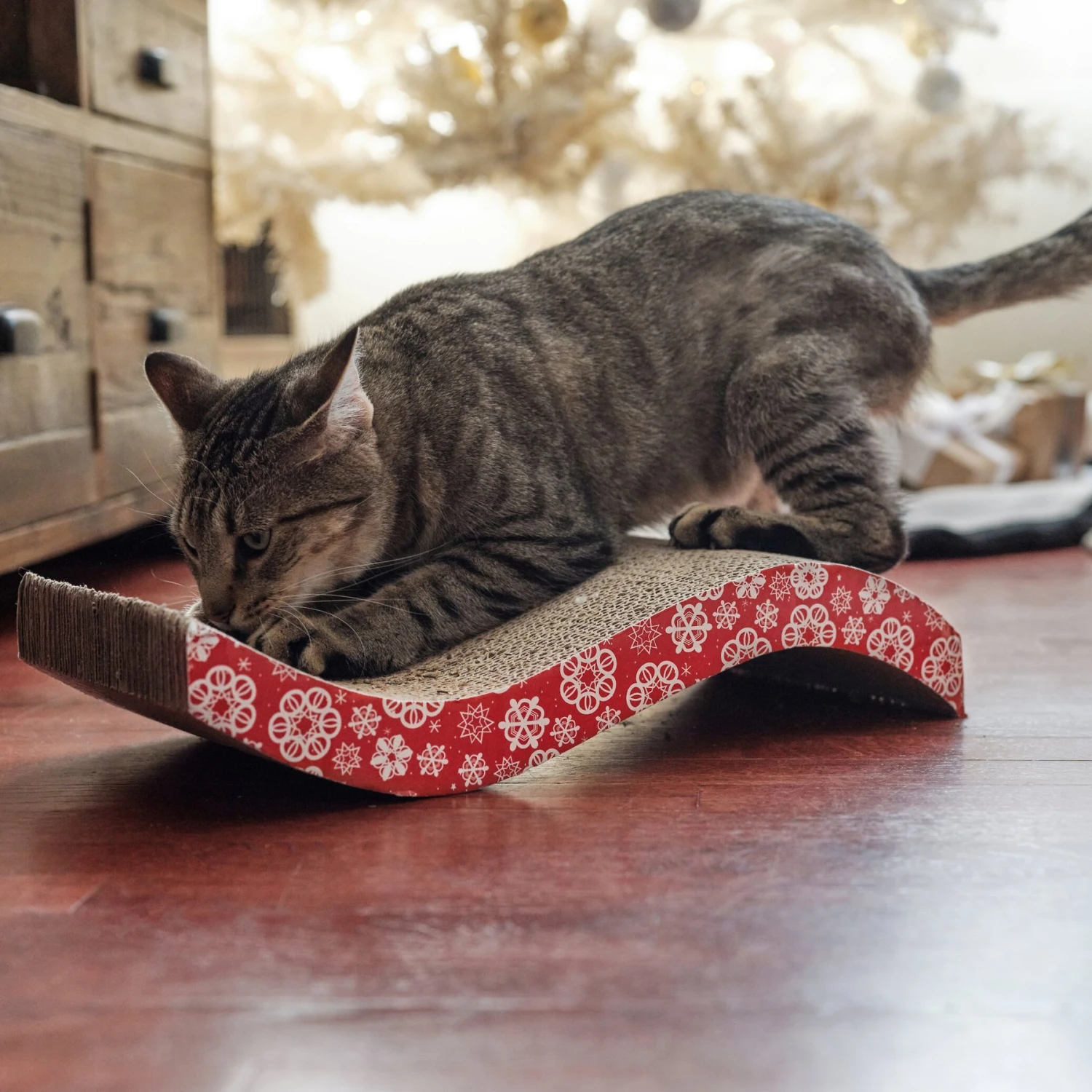 Frisco Holiday Wave Cat Scratcher Toy with Catnip