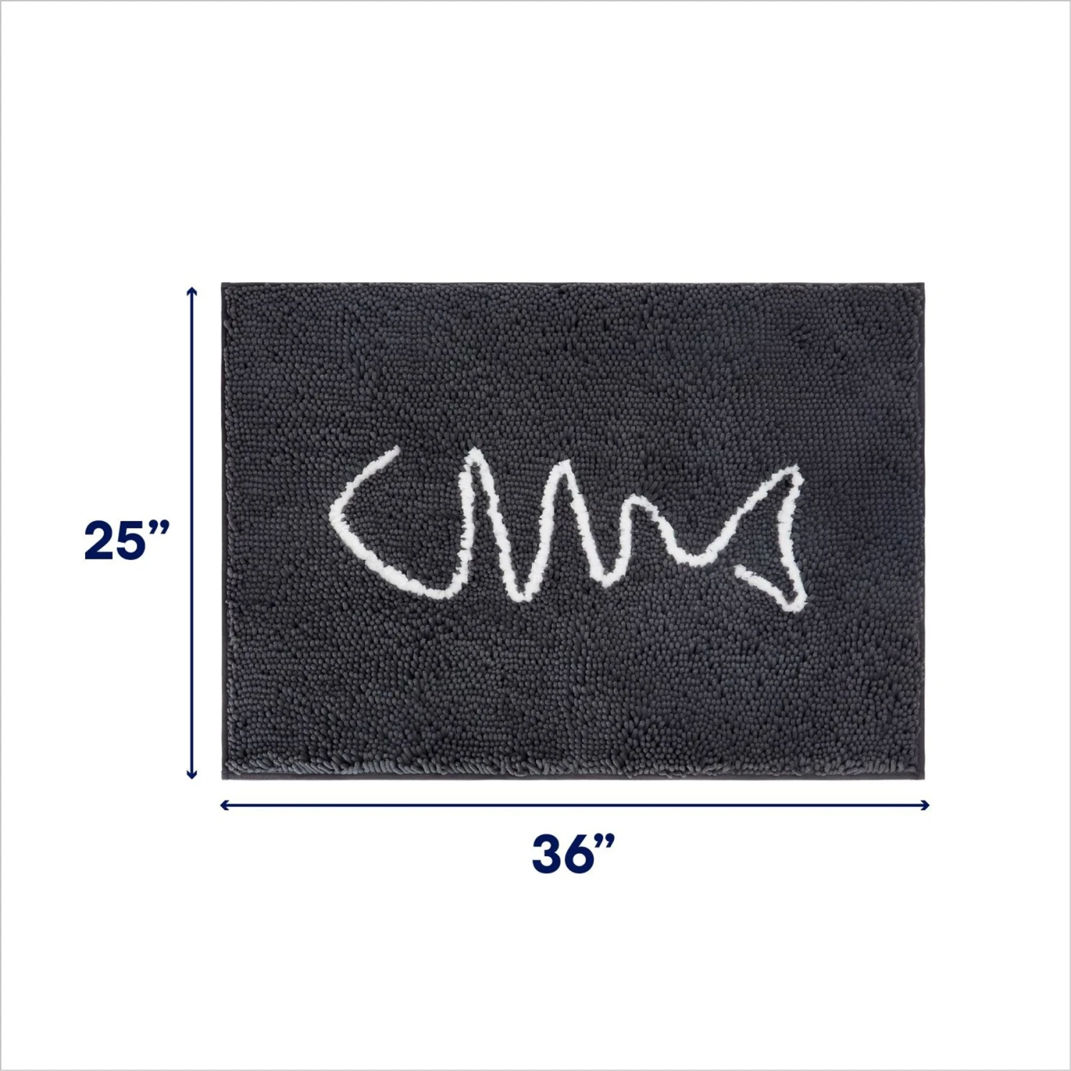 Frisco Microfiber Chenille Fish Bone Litter Mat