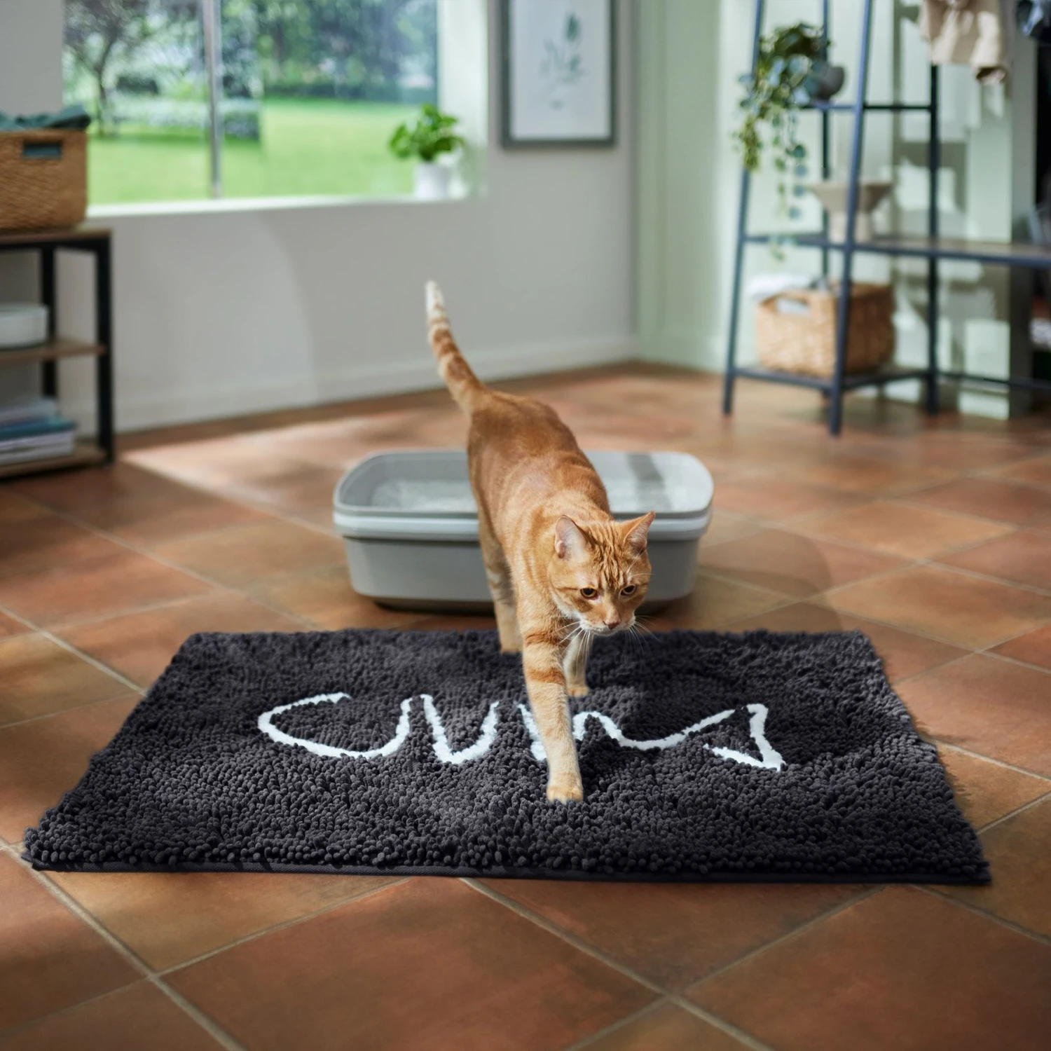 Frisco Microfiber Chenille Fish Bone Litter Mat