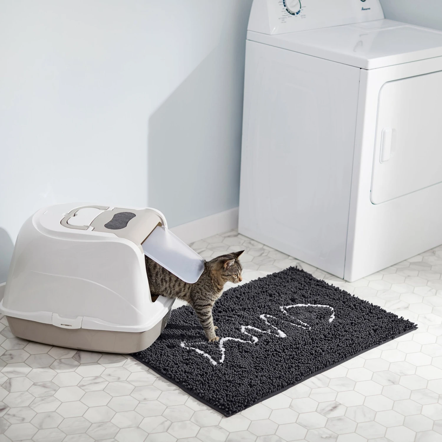 Frisco Microfiber Chenille Fish Bone Litter Mat
