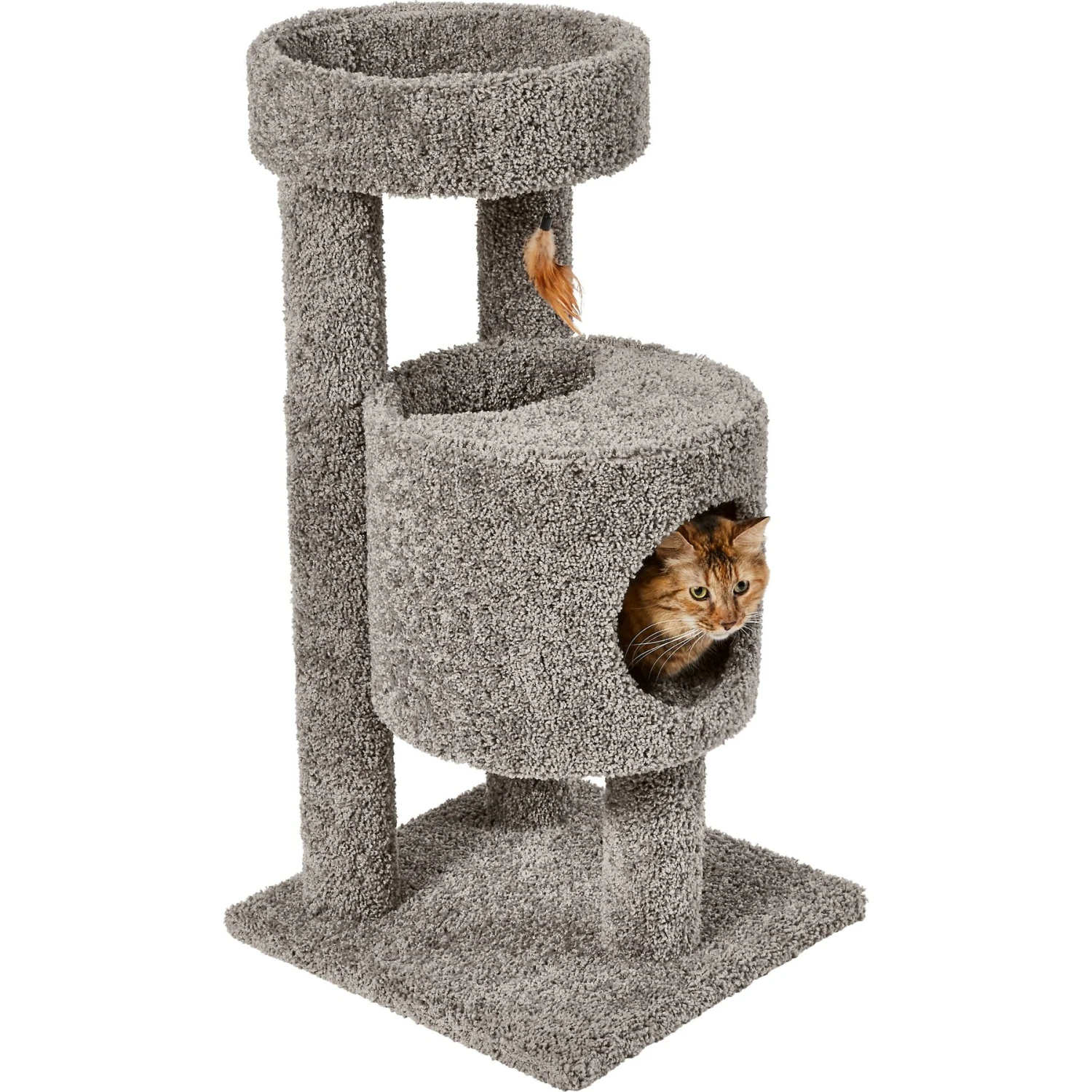 Frisco 36-in Real Carpet Wooden Cat Tree