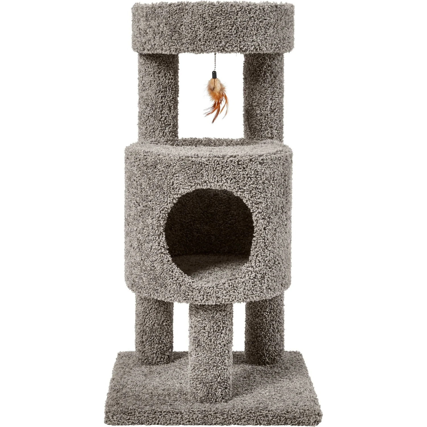 Frisco 36-in Real Carpet Wooden Cat Tree