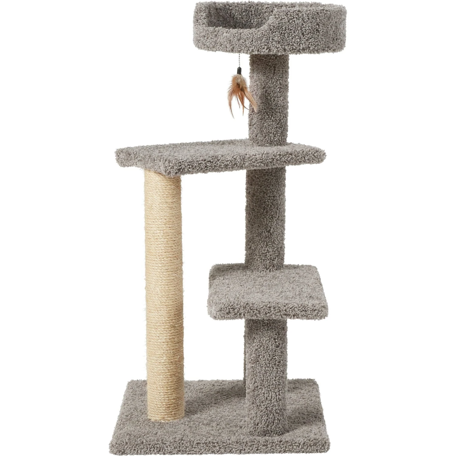 Frisco 41.5-in Real Carpet Wooden Cat Tree
