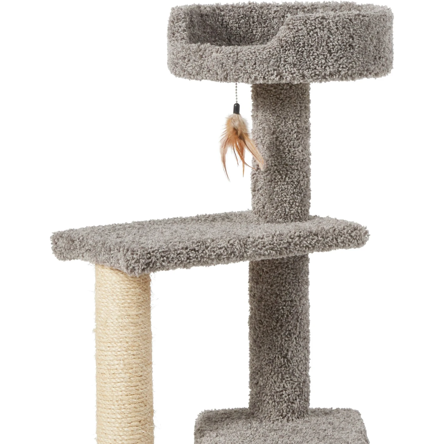 Frisco 41.5-in Real Carpet Wooden Cat Tree