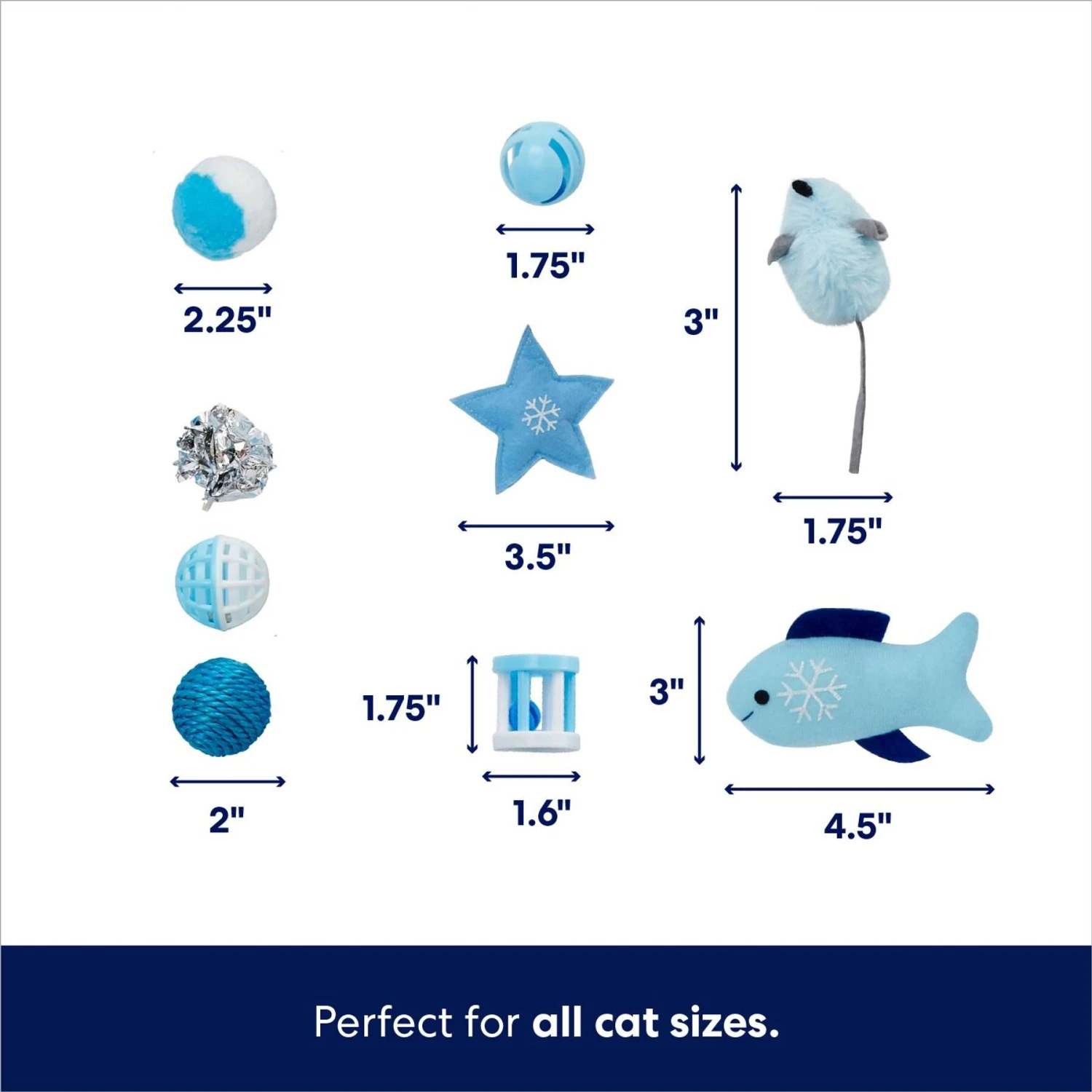 Frisco Holiday Stocking Variety Pack Cat Toy with Catnip, 25 count