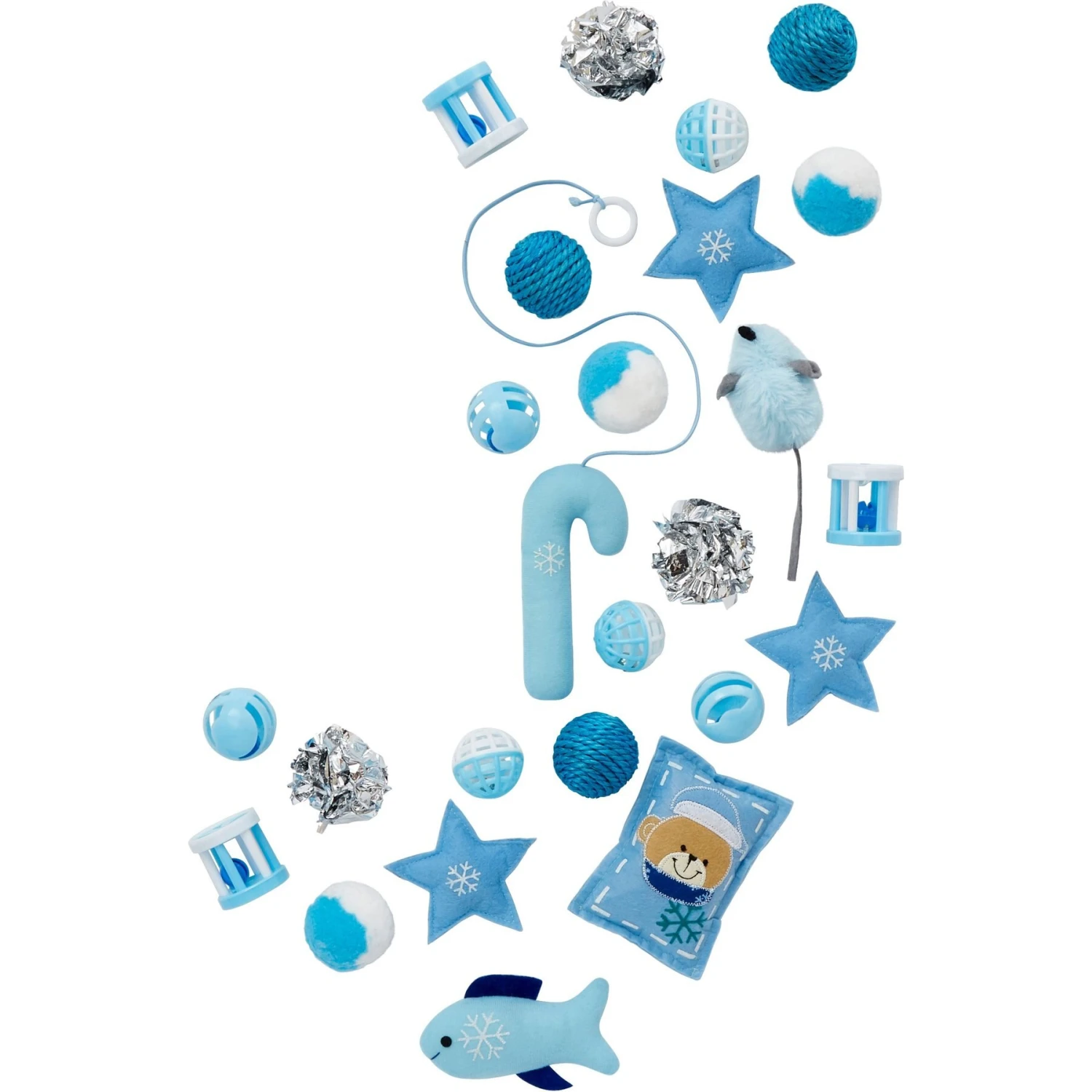 Frisco Holiday Stocking Variety Pack Cat Toy with Catnip, 25 count