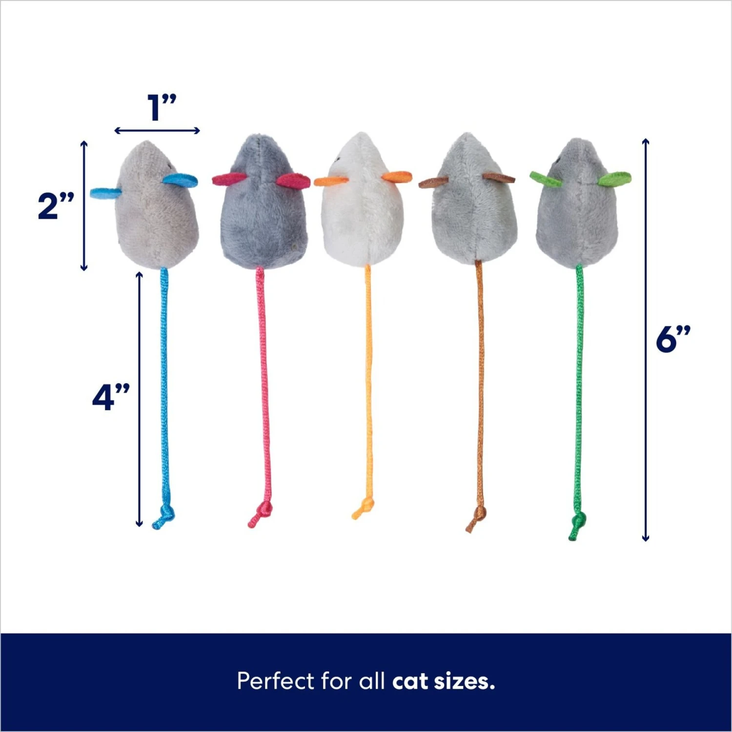 Frisco Mice Plush Cat Toy with Catnip