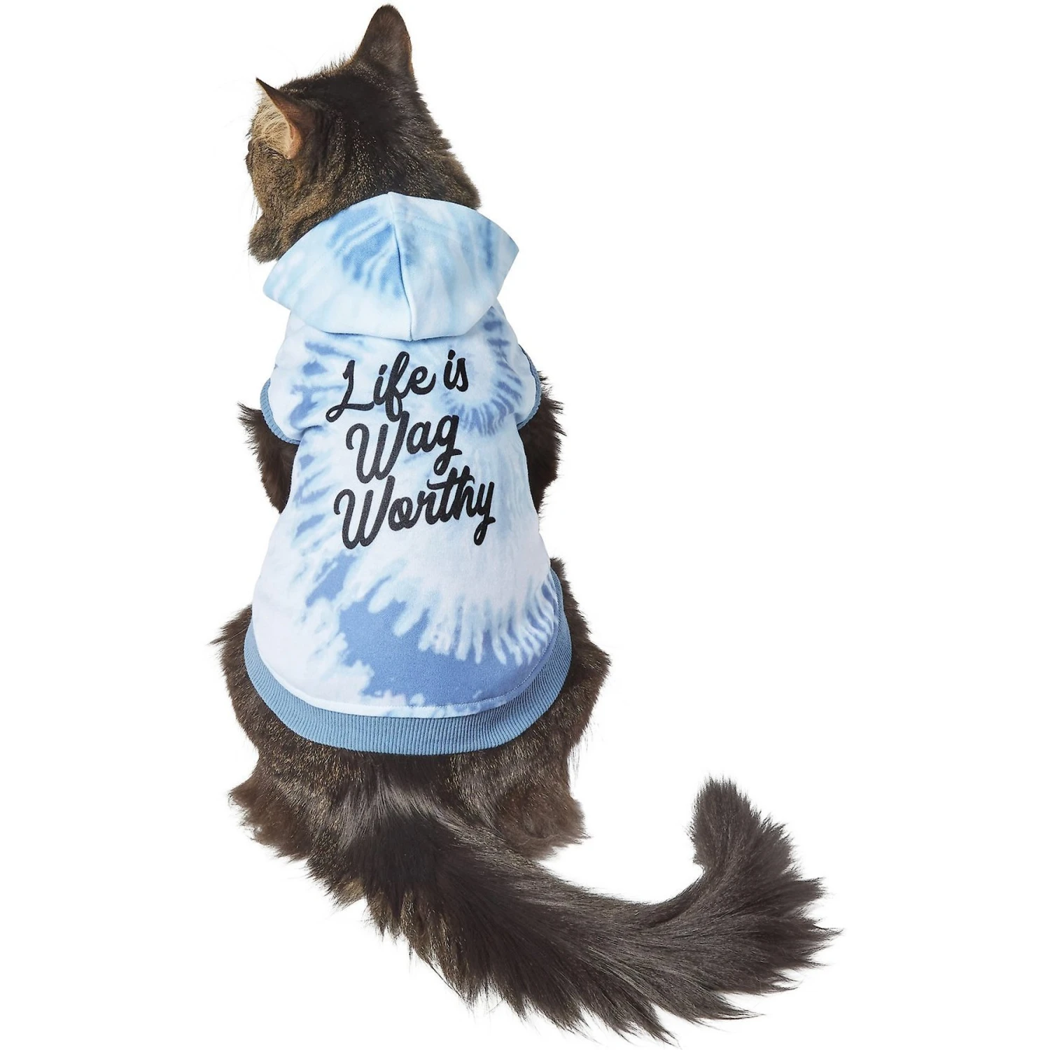 Frisco Life Is Wag Worthy Tiedye Print Dog & Cat Hoodie