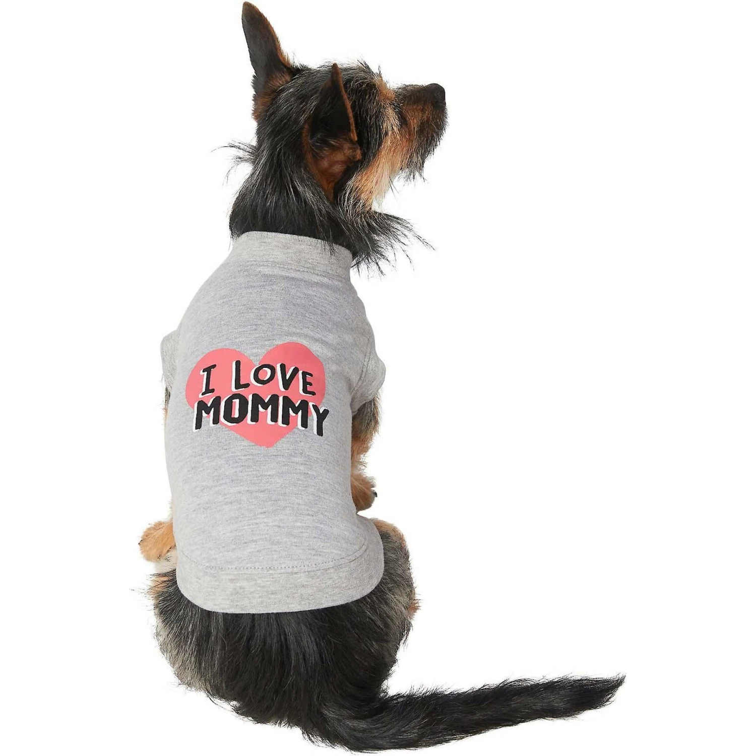 Frisco I Love Mommy Dog & Cat T-Shirt, Gray