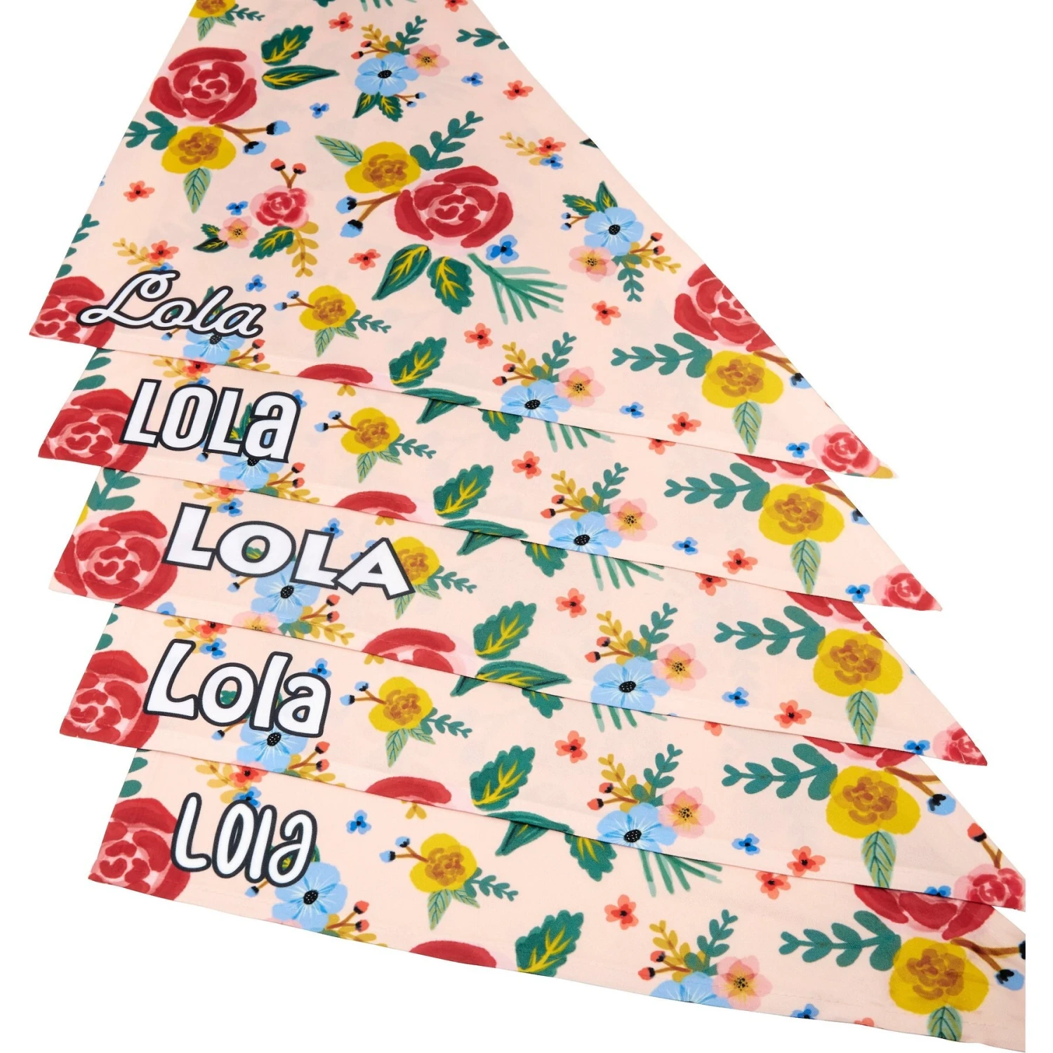 Frisco Floral Personalized Dog & Cat Bandana