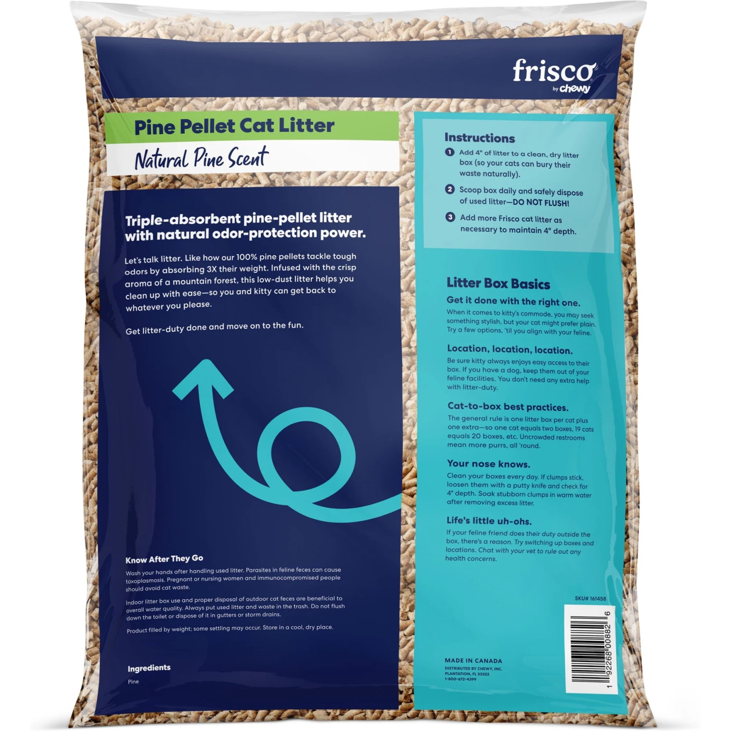 Fresh Step Products Fresh Scent Cat Litter Deodorizing Crystals & Frisco Pine Pellet Unscented Non-Clumping Wood Cat Litter