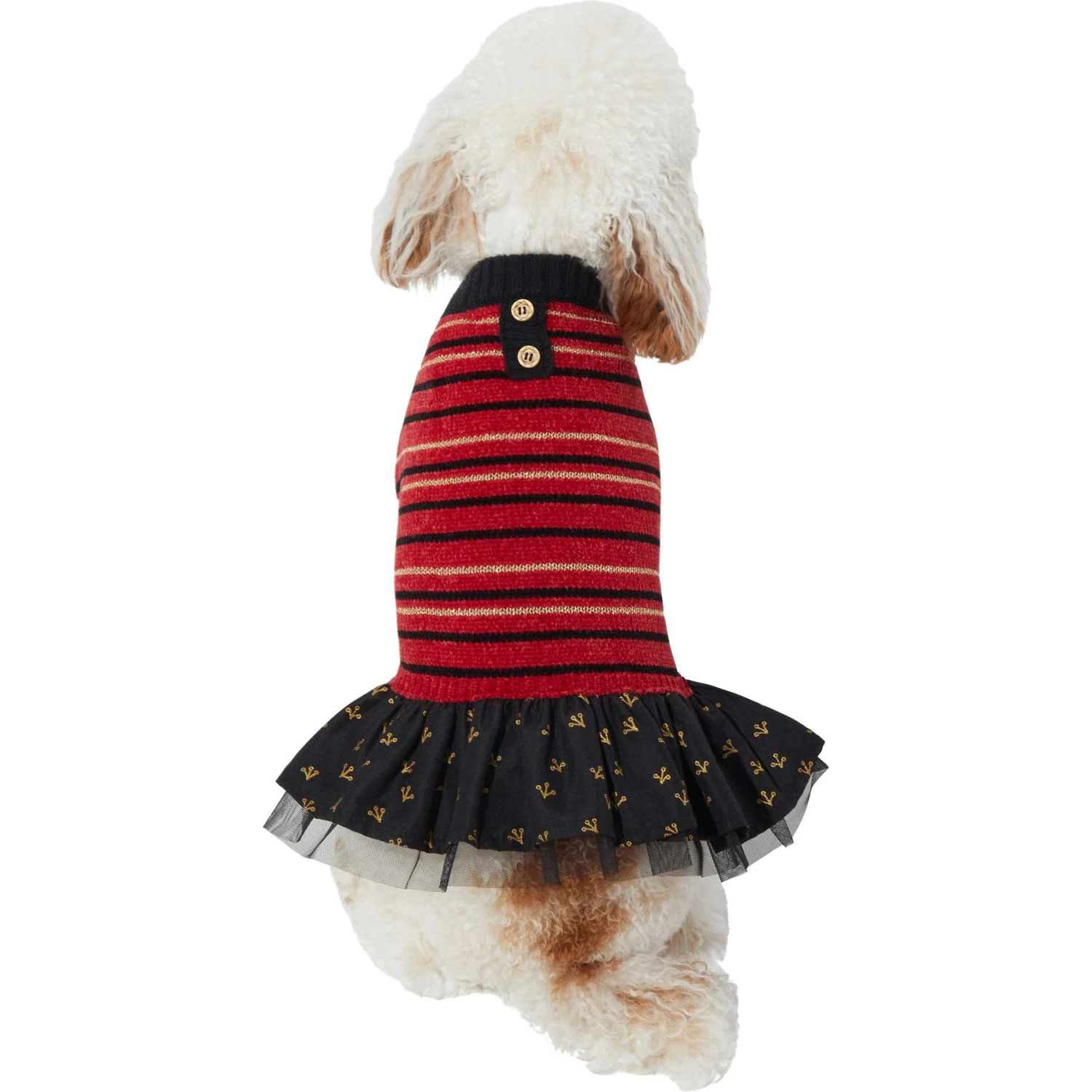 Frisco Chenille Knit Striped Dog & Cat Dress