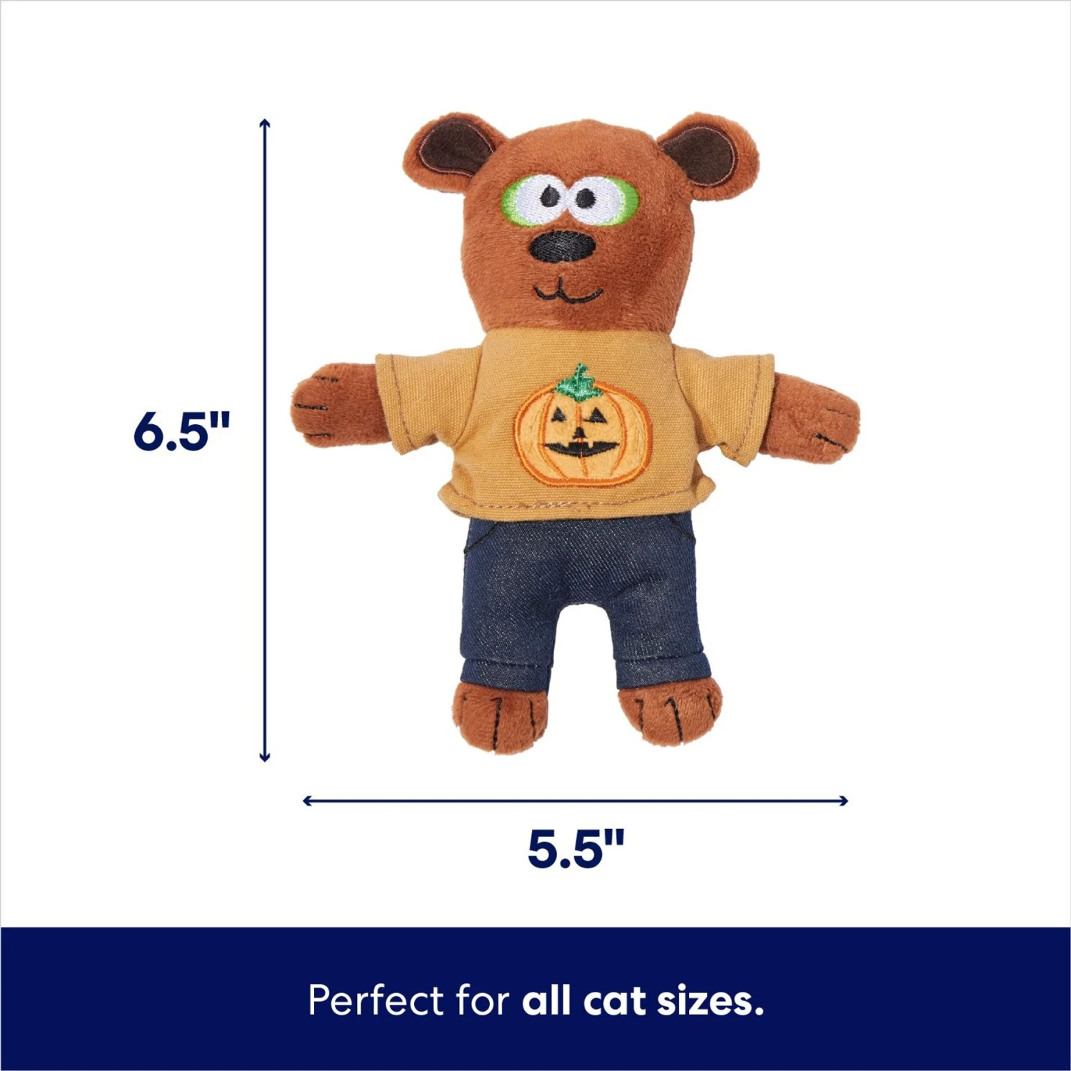 Frisco Halloween Good Bear, Bad Bear Reversible Plush Cat Toy with Catnip