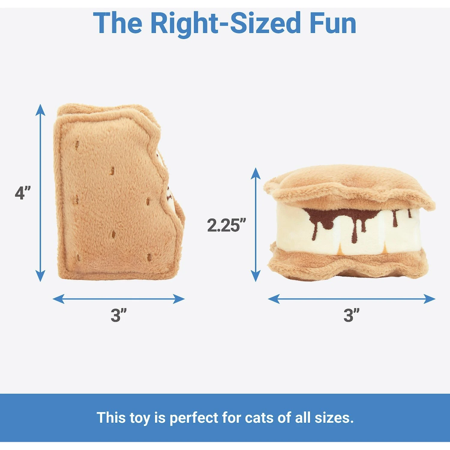 Frisco Camping S'mores Plush Cat Toy with Catnip, 2 count