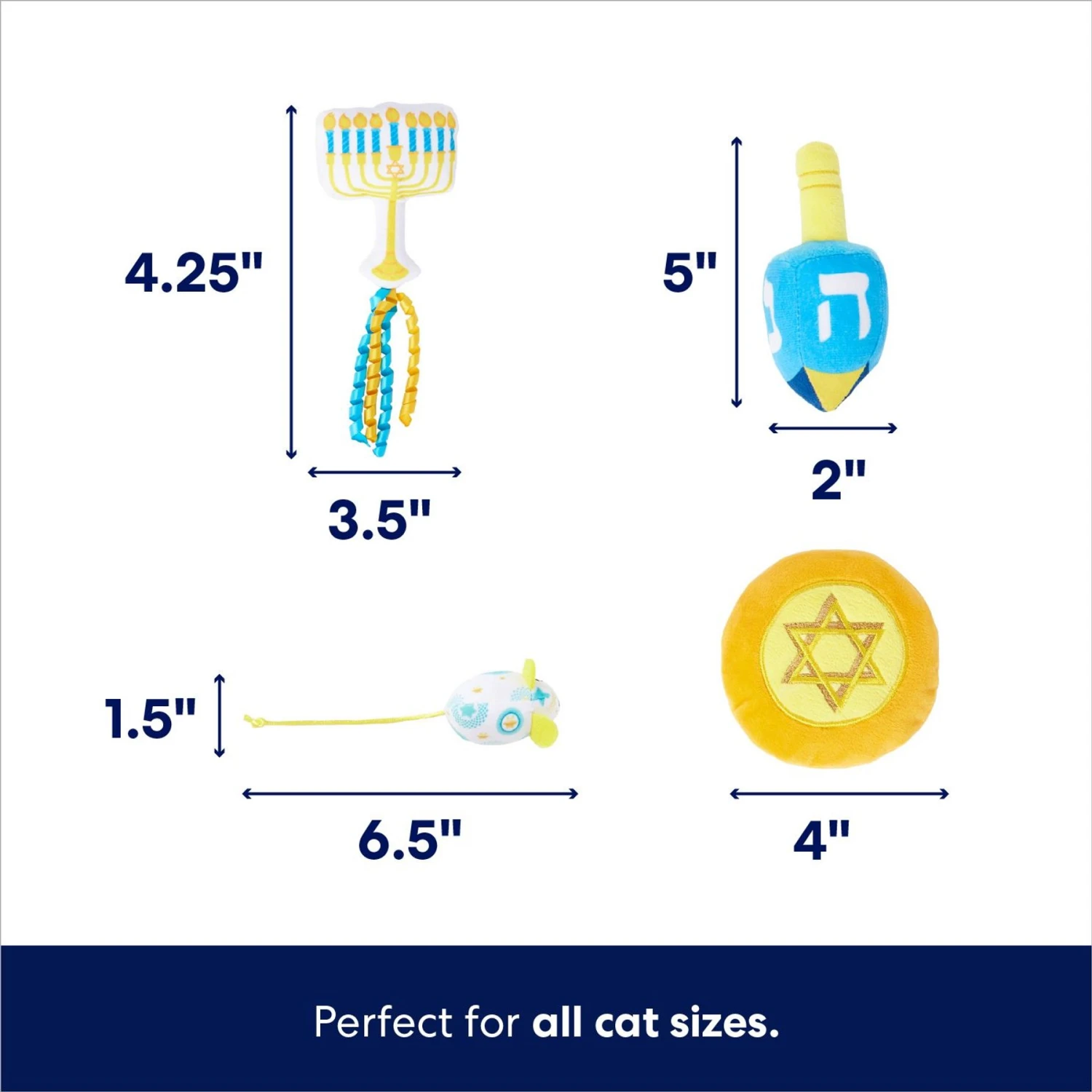 Frisco Holiday 8 Days of Hanukkah Cardboard Calendar with Toys for Cats