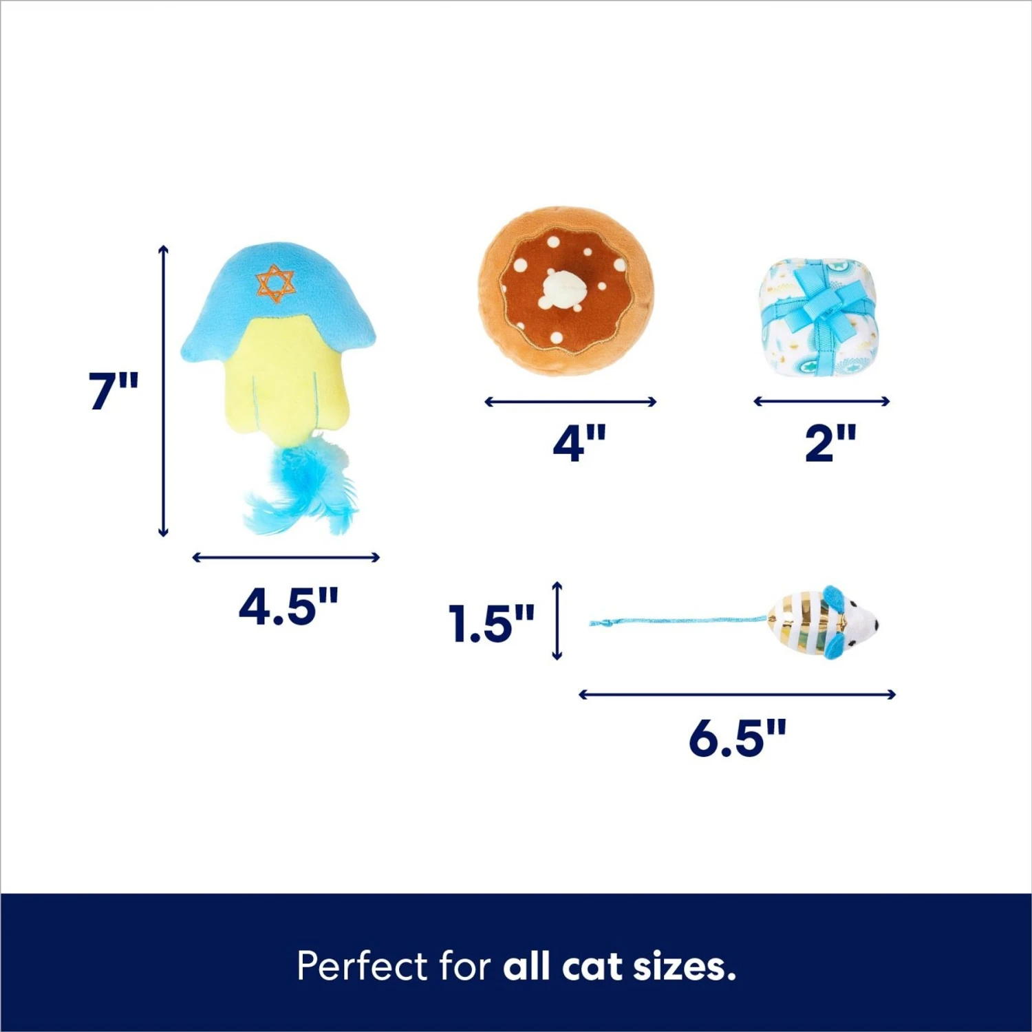 Frisco Holiday 8 Days of Hanukkah Cardboard Calendar with Toys for Cats