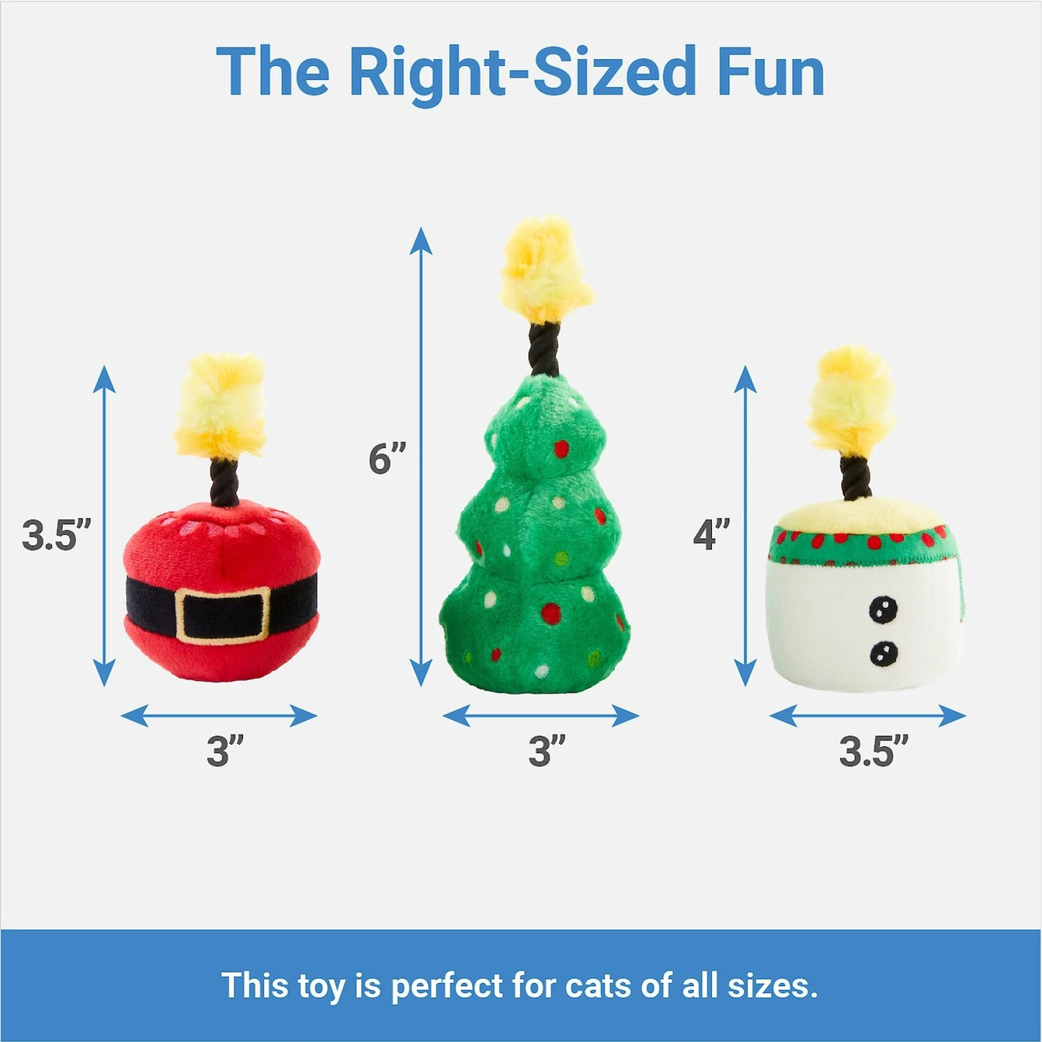 Frisco Holiday Candles Plush Cat Toy With Catnip