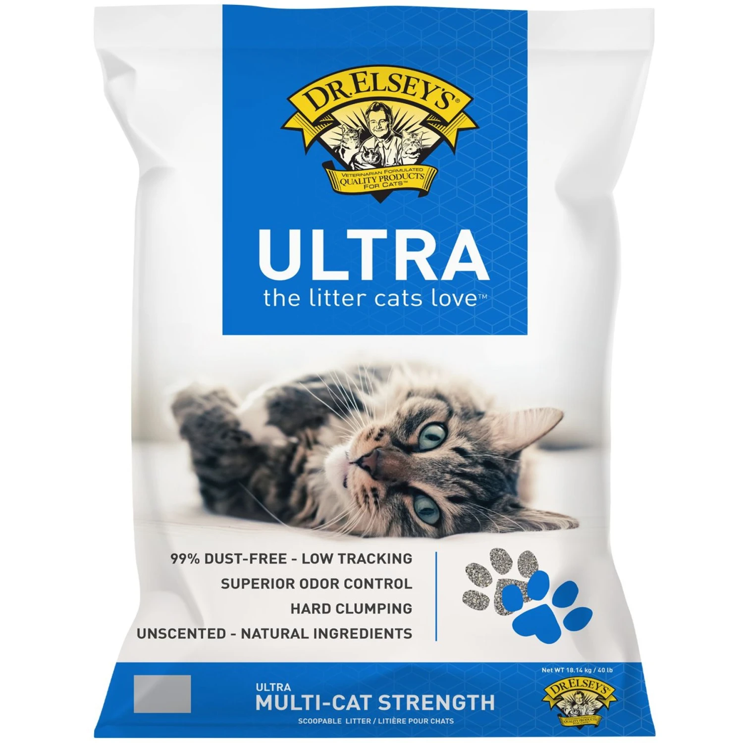 Frisco Butterfly Cat Tracks Cat Toy & Dr. Elsey's Ultra Unscented Clumping Clay Cat Litter