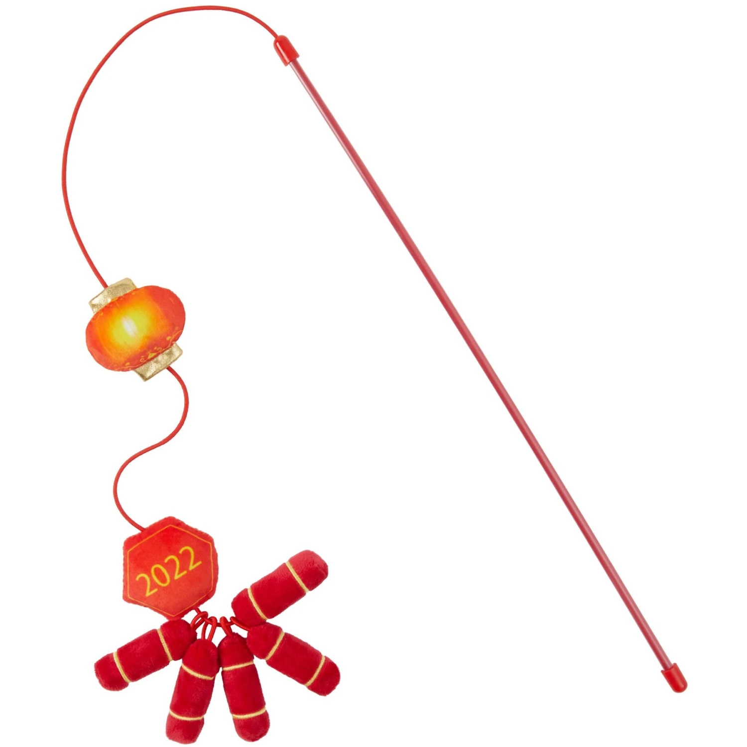 Frisco Lunar New Year Firecracker & Lantern Teaser Cat Toy with Catnip