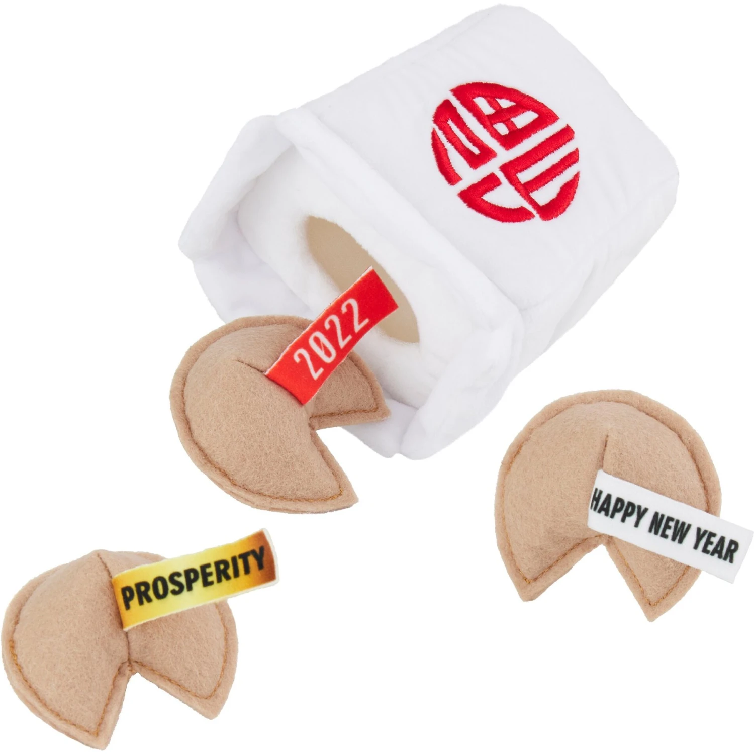 Frisco Lunar New Year Fortune Cookie Plush Cat Toy with Catnip