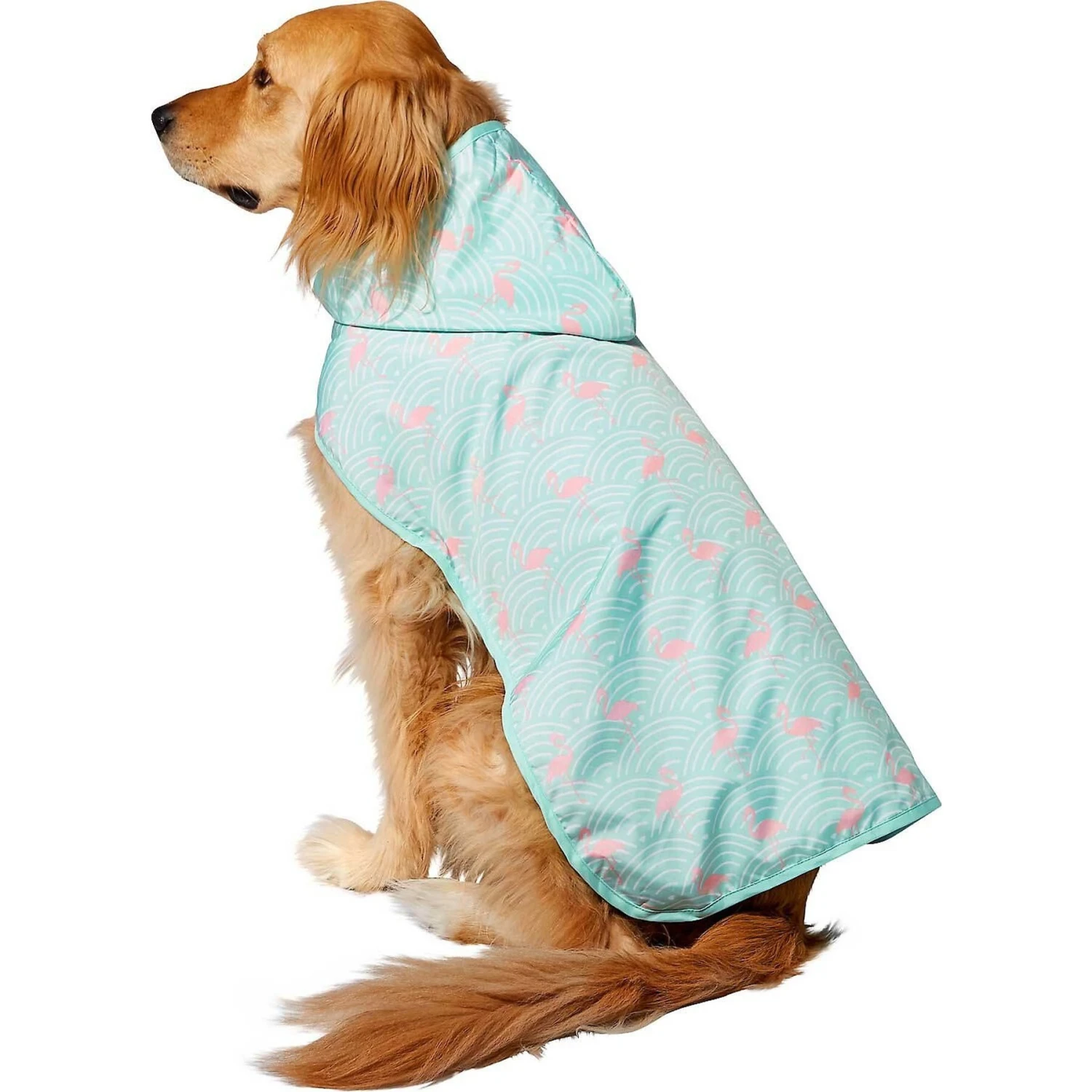 Frisco Lightweight Rainy Days Dog Raincoat & Frisco Lightweight Flamingo Dog Raincoat