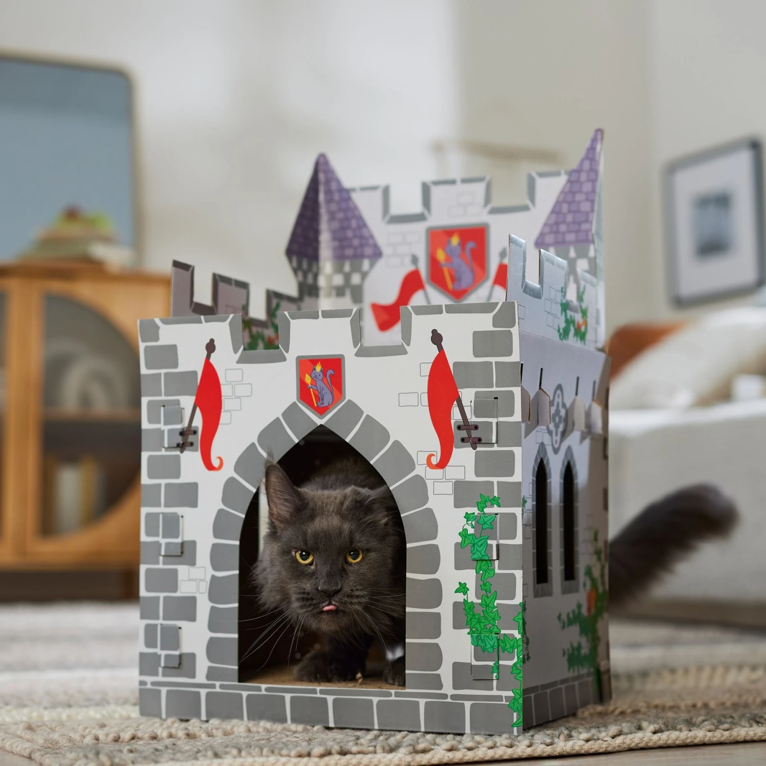 Frisco Castle Cardboard Cat House, 2-Story