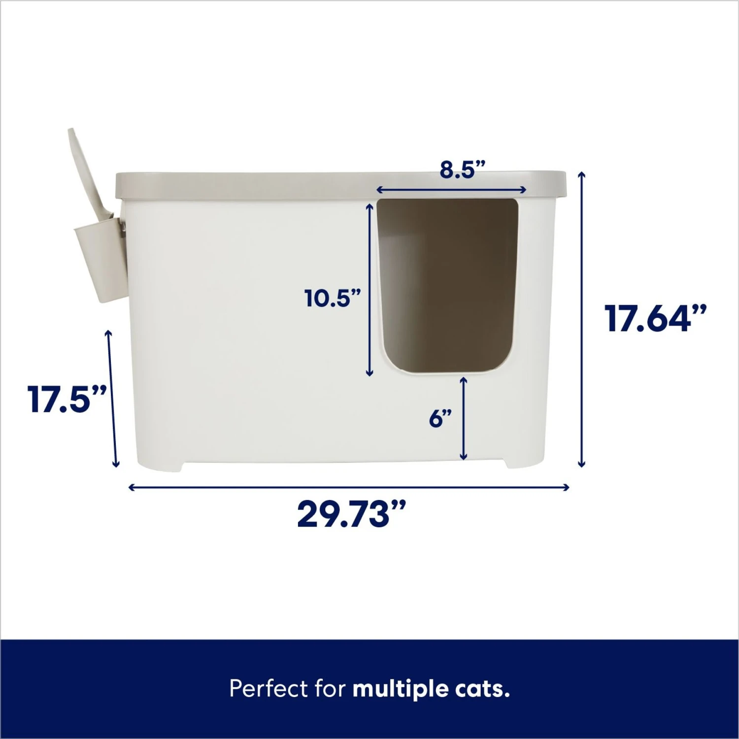 Frisco Multi-Function Covered Cat Litter Box, Jumbo