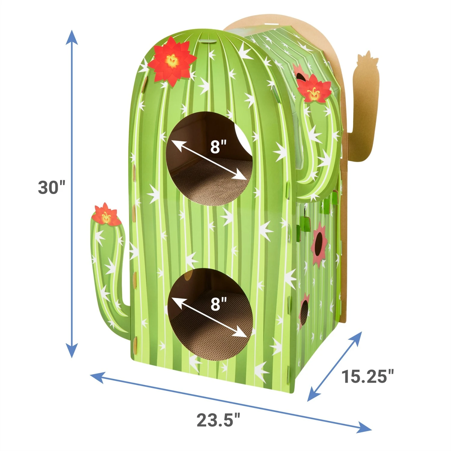 Frisco Cactus Cardboard Cat House, 2-Story