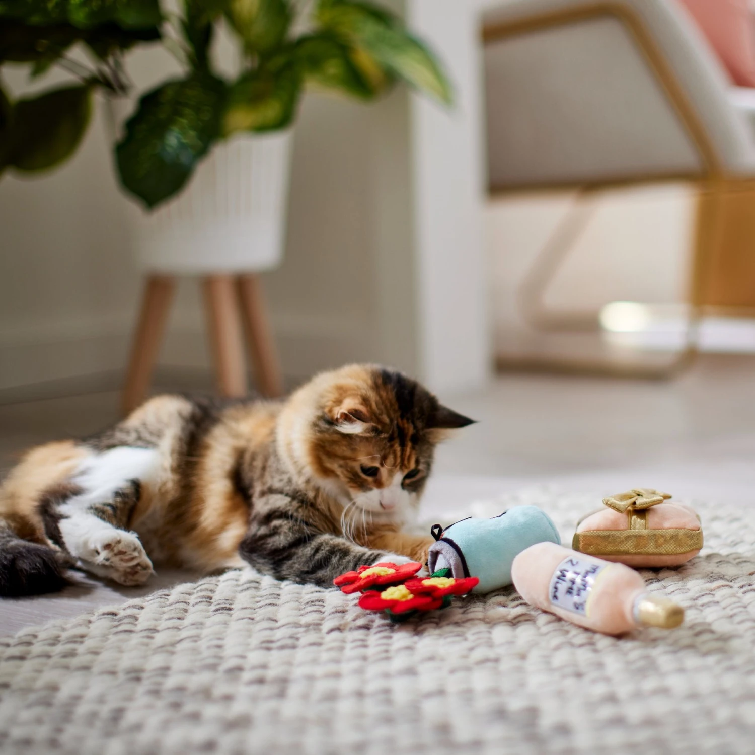 Frisco Mother's Day Gifts Plush Cat Toy with Catnip, 3 count