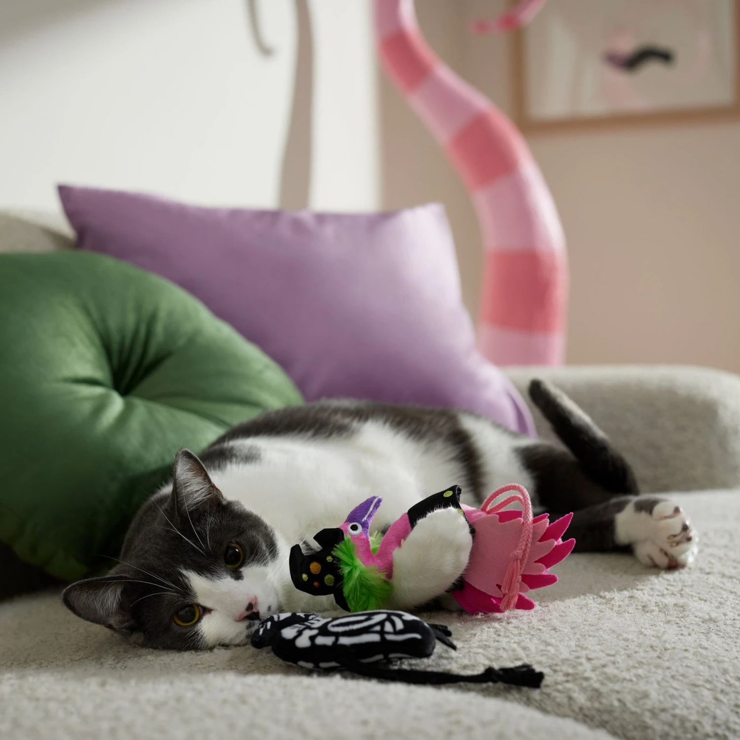 Frisco Halloween Flamingo Plush Cat Toy with Catnip