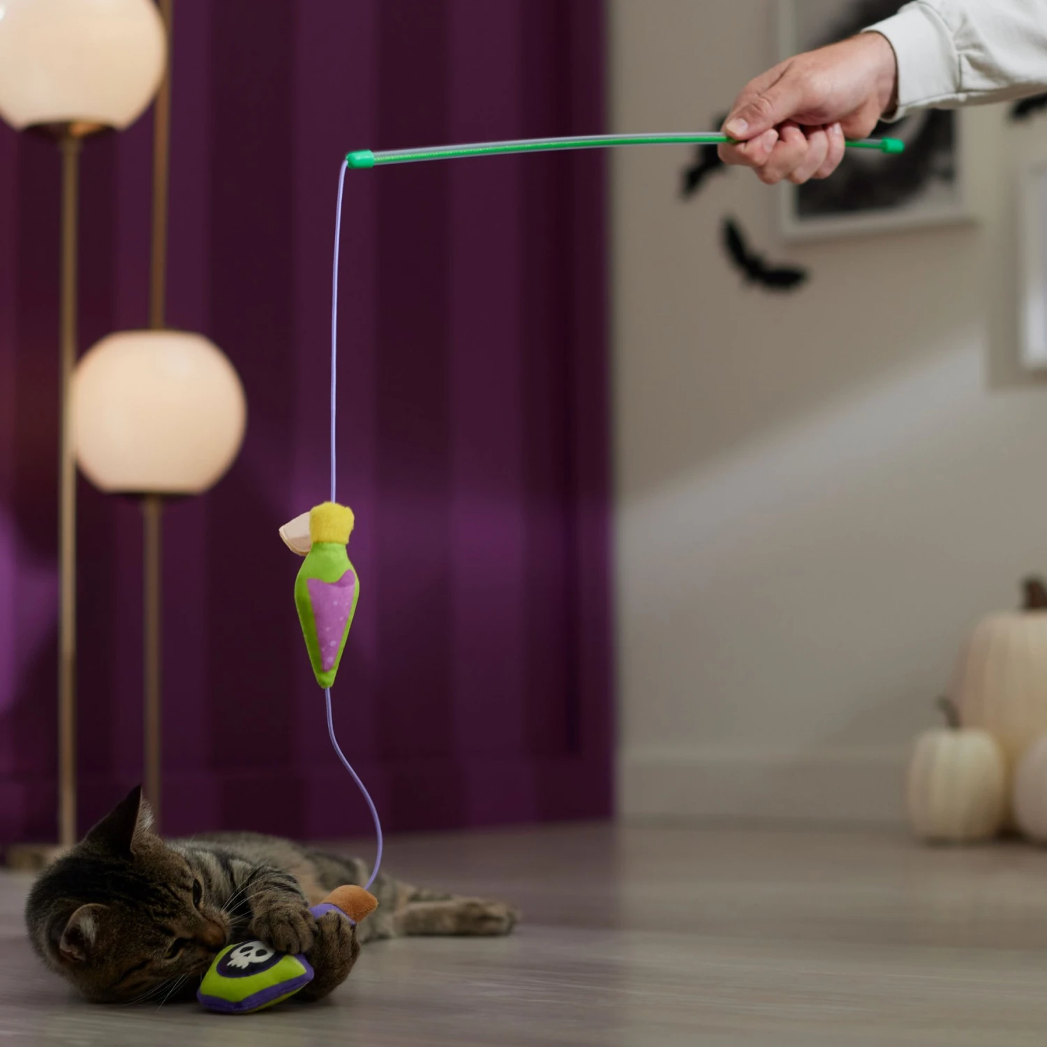 Frisco Halloween Potion Teaser Wand Cat Toy with Catnip