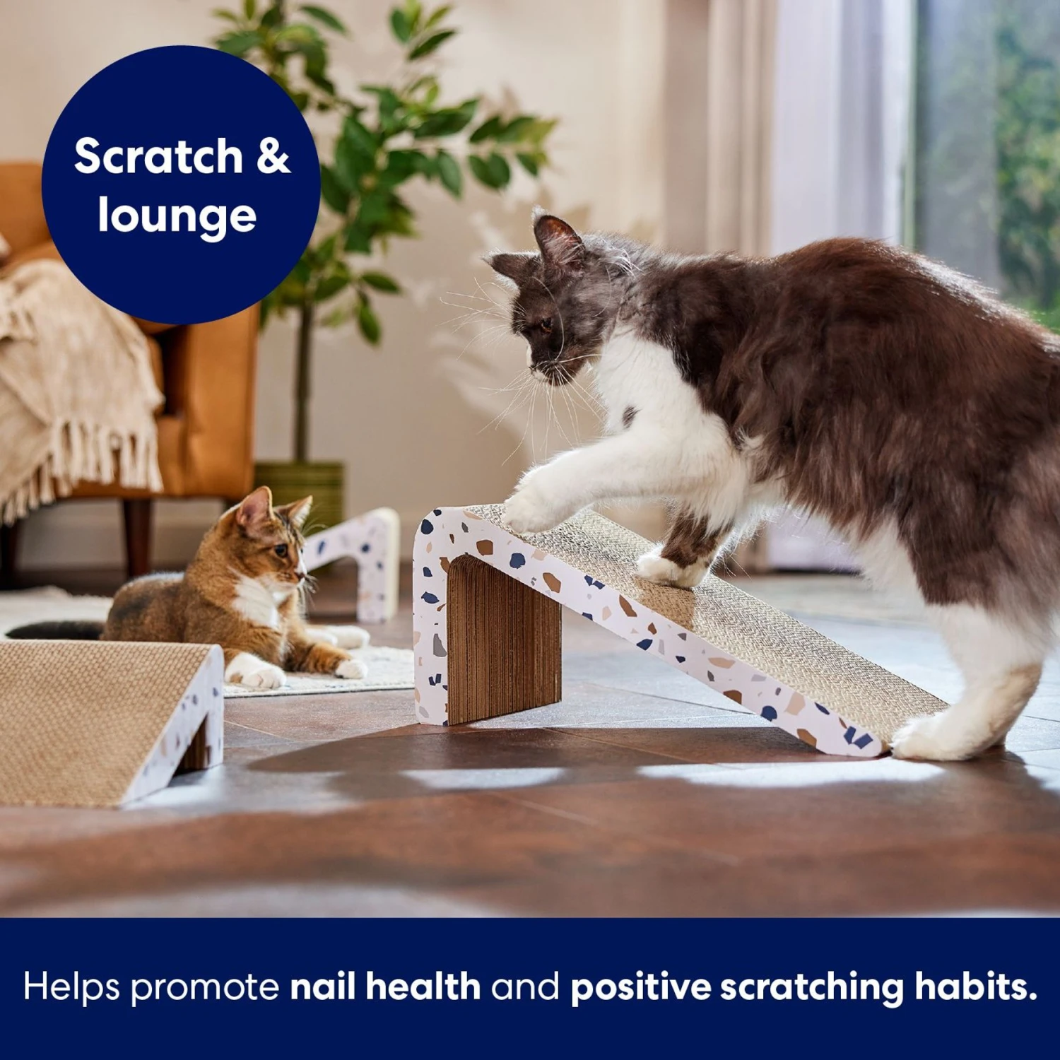 Frisco Nesting Cat Scratcher Toy with Catnip, Modern Terrazzo