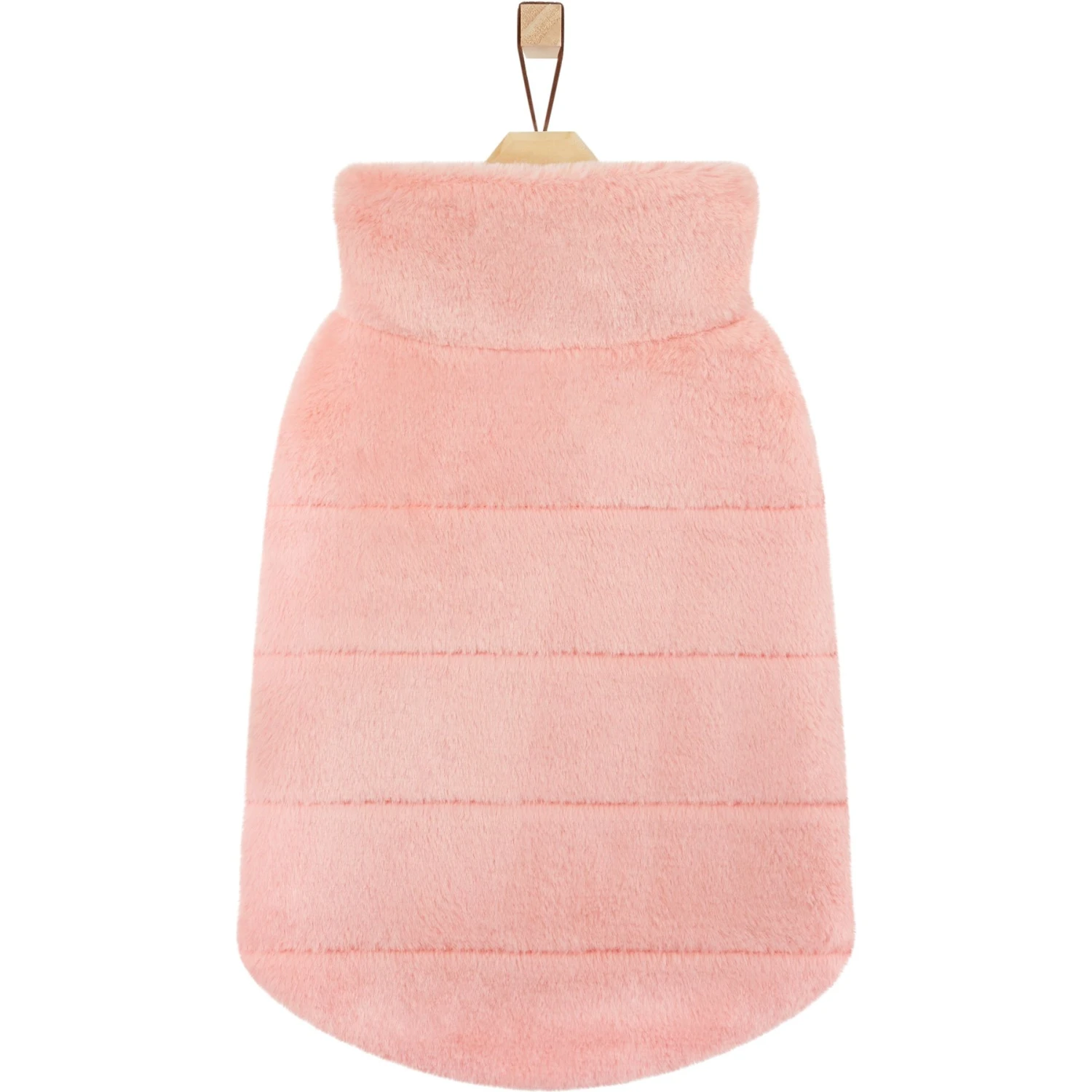 Frisco Lightweight Faux Fur Pink Puffer Dog & Cat Coat