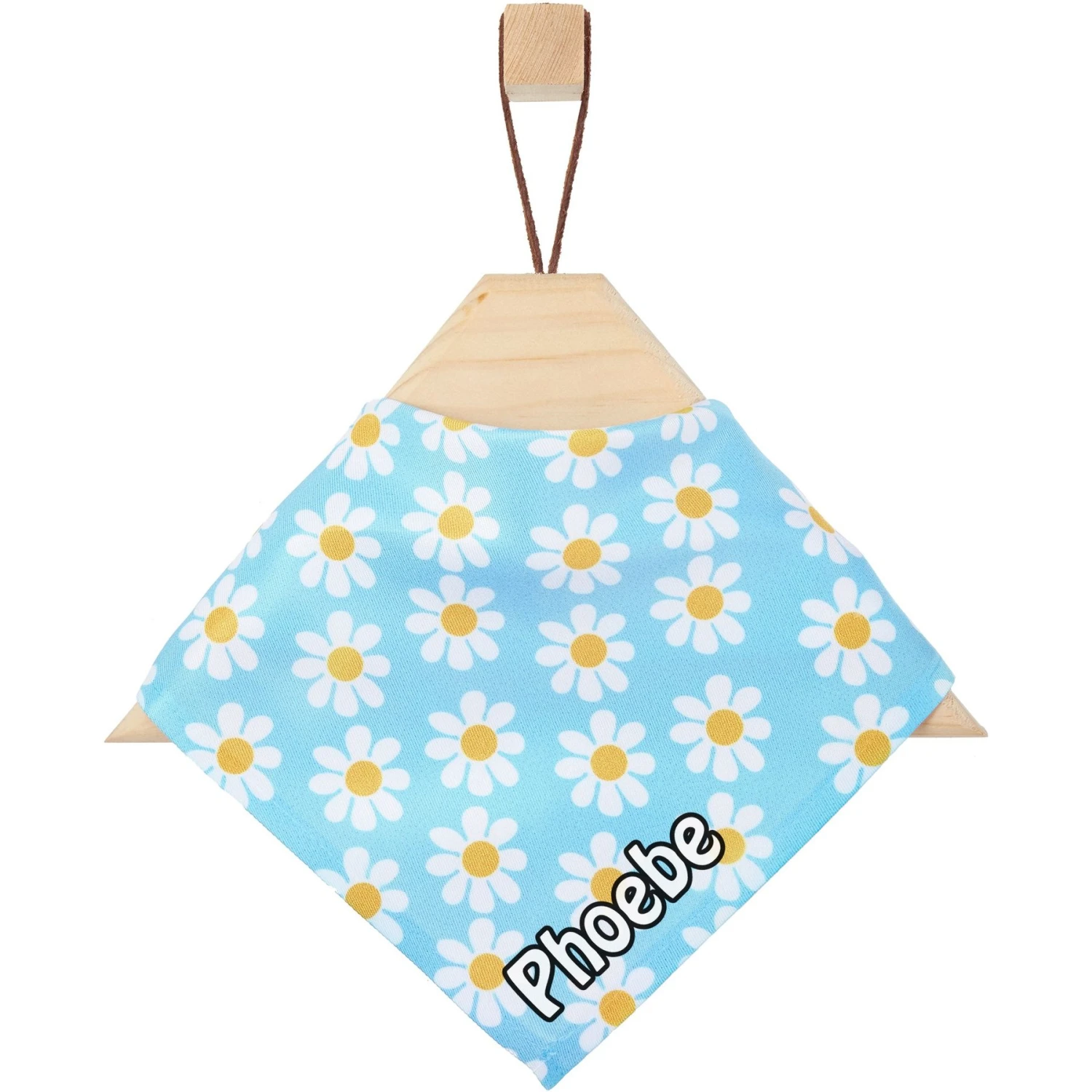 Frisco Personalized Blue Daisy Bandana