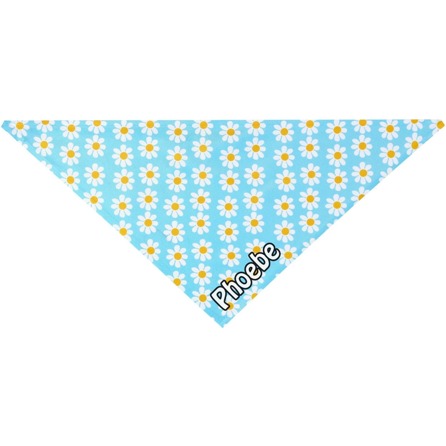 Frisco Personalized Blue Daisy Bandana