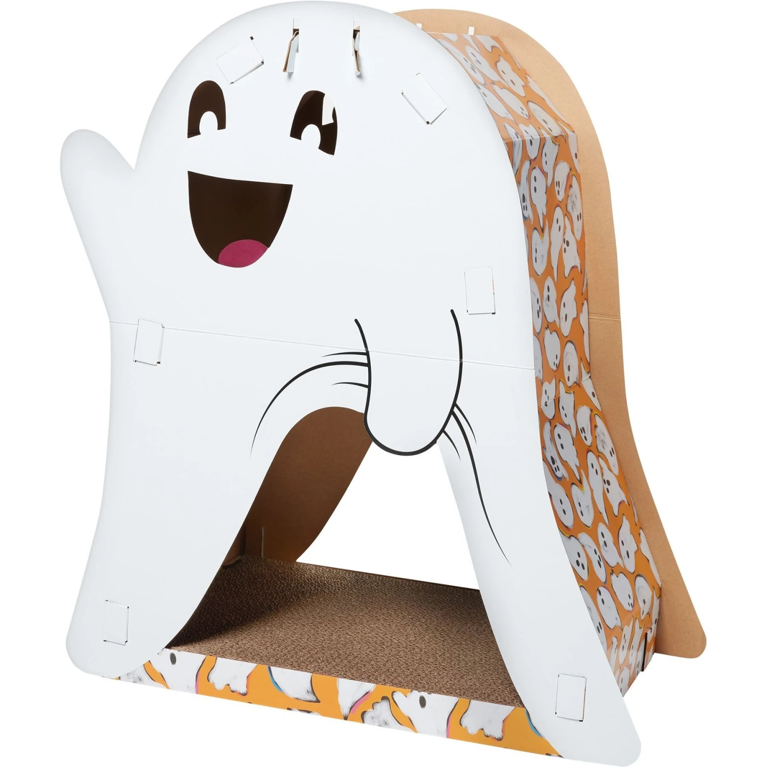 Frisco Halloween Cutie Ghost Cardboard Cat House with Catnip