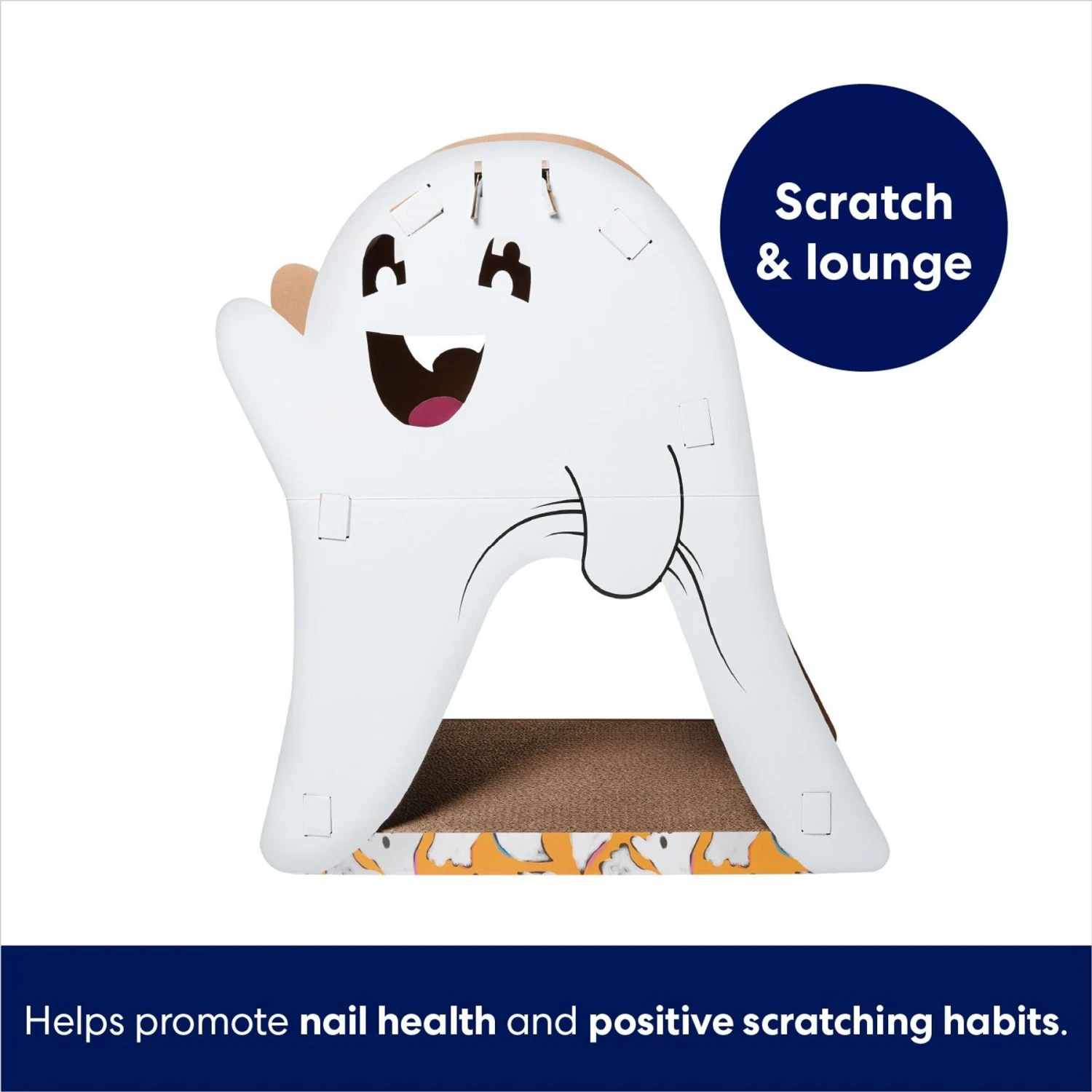 Frisco Halloween Cutie Ghost Cardboard Cat House with Catnip