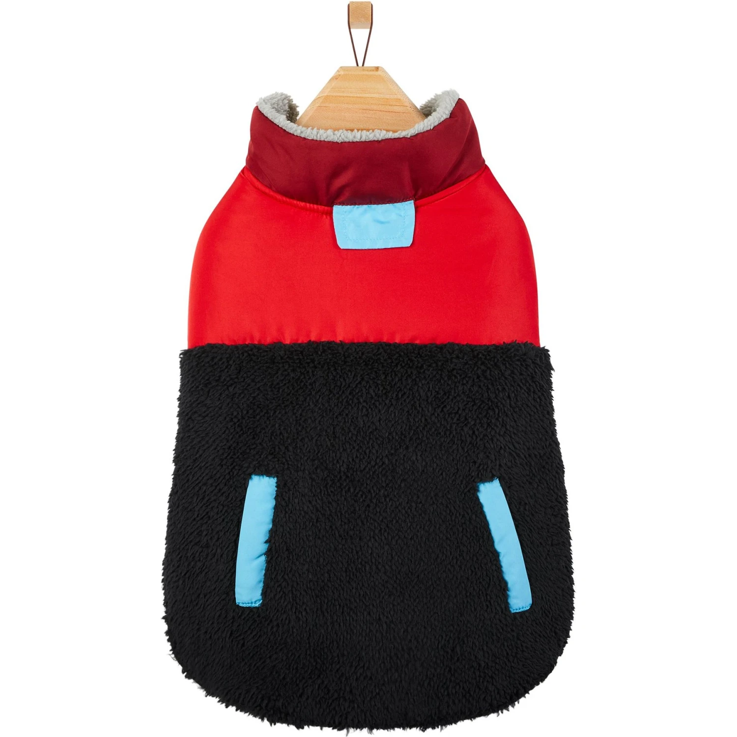 Frisco Medium Weight Retro Colorblock Mixed Media Dog & Cat Coat